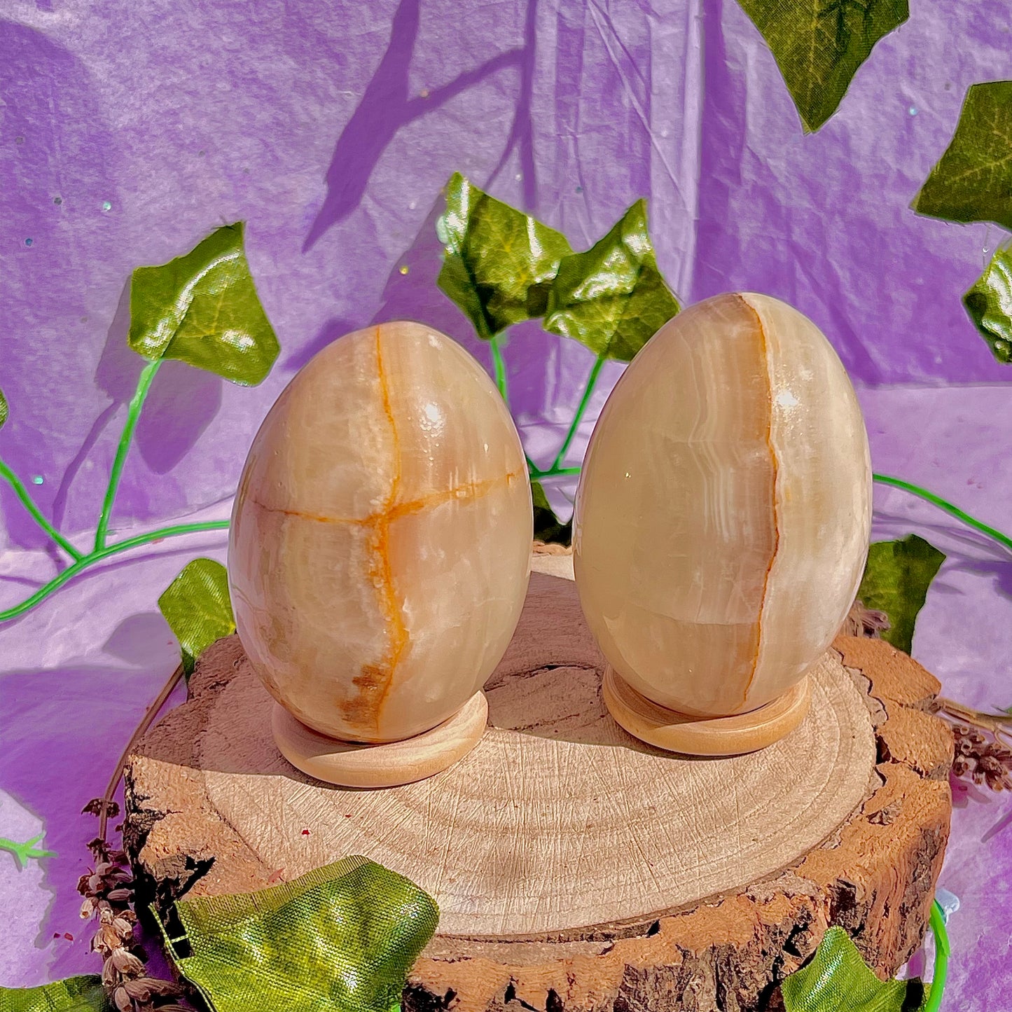 banded calcite egg carvings ~ choose your own
