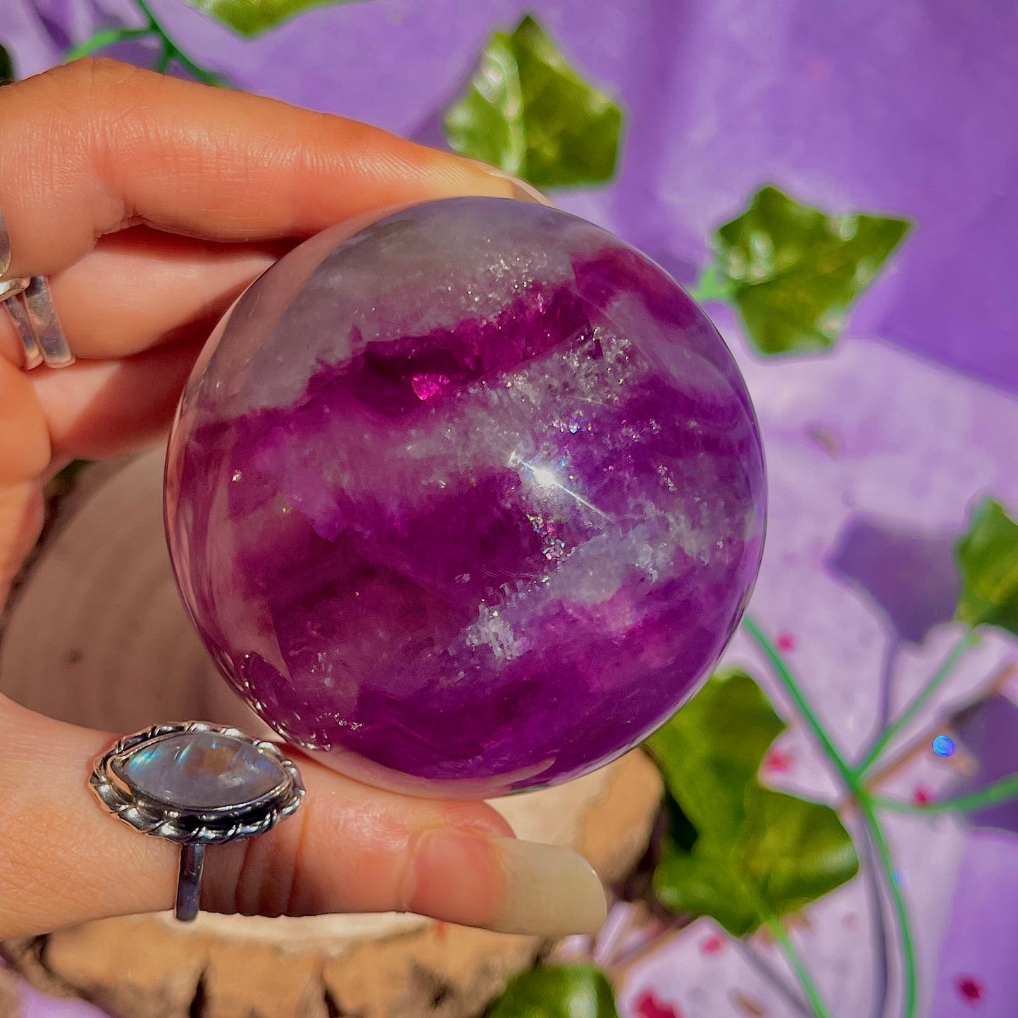 rainbow fluorite sphere A