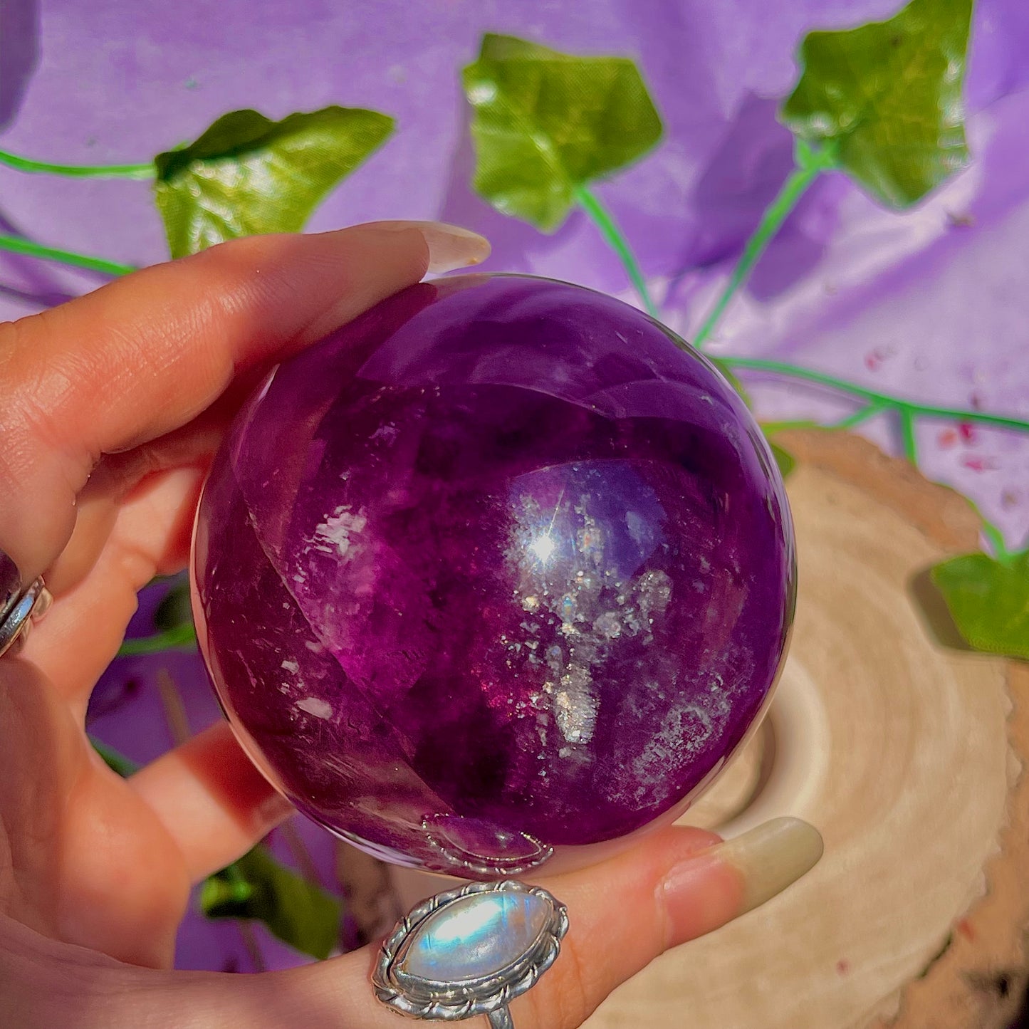 rainbow fluorite sphere B