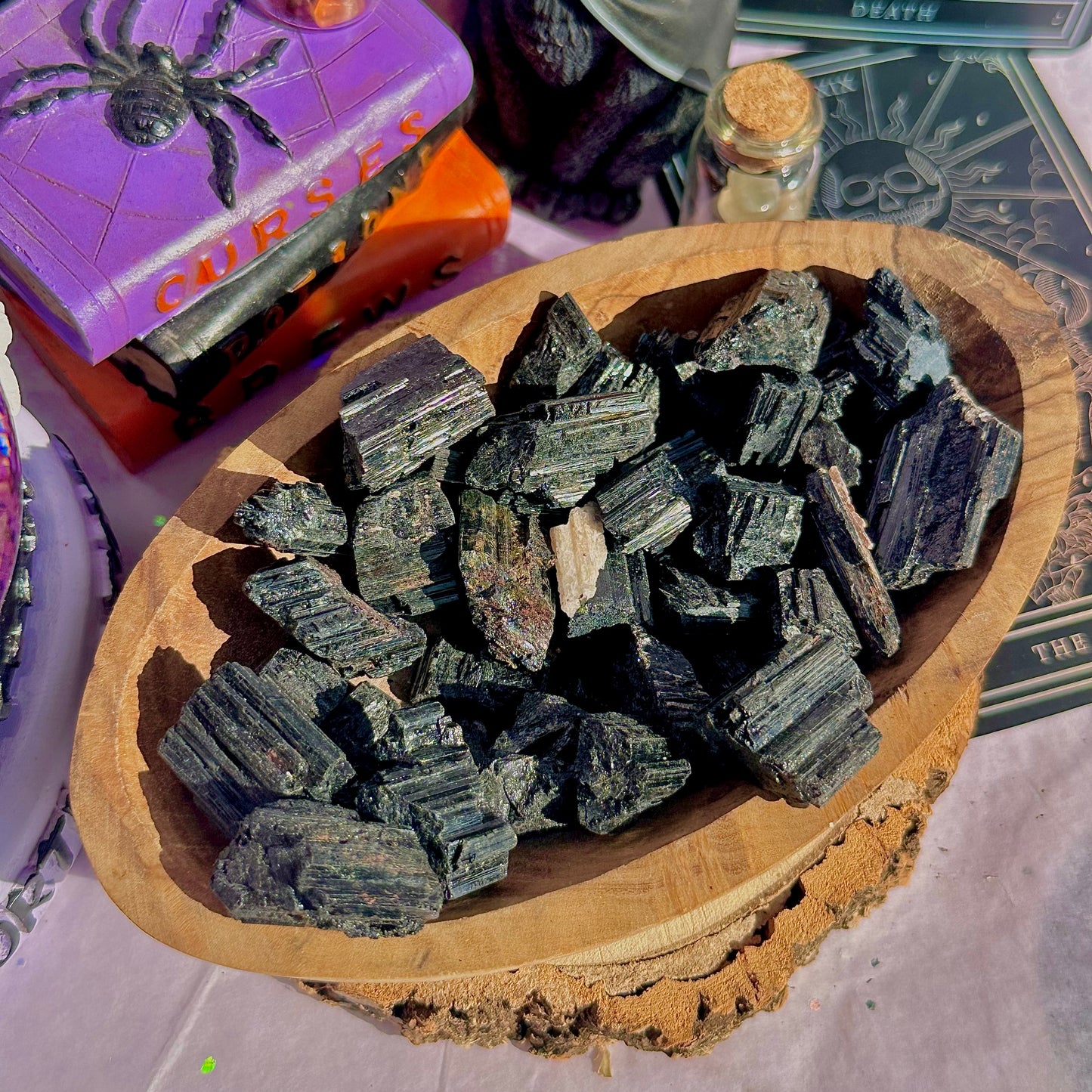 raw/rough black tourmaline mini