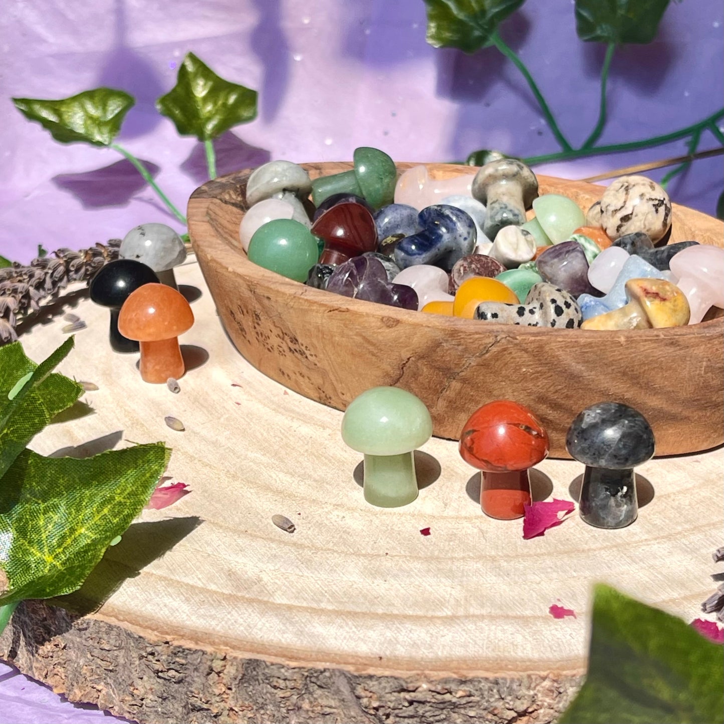 mystery crystal mushroom carving