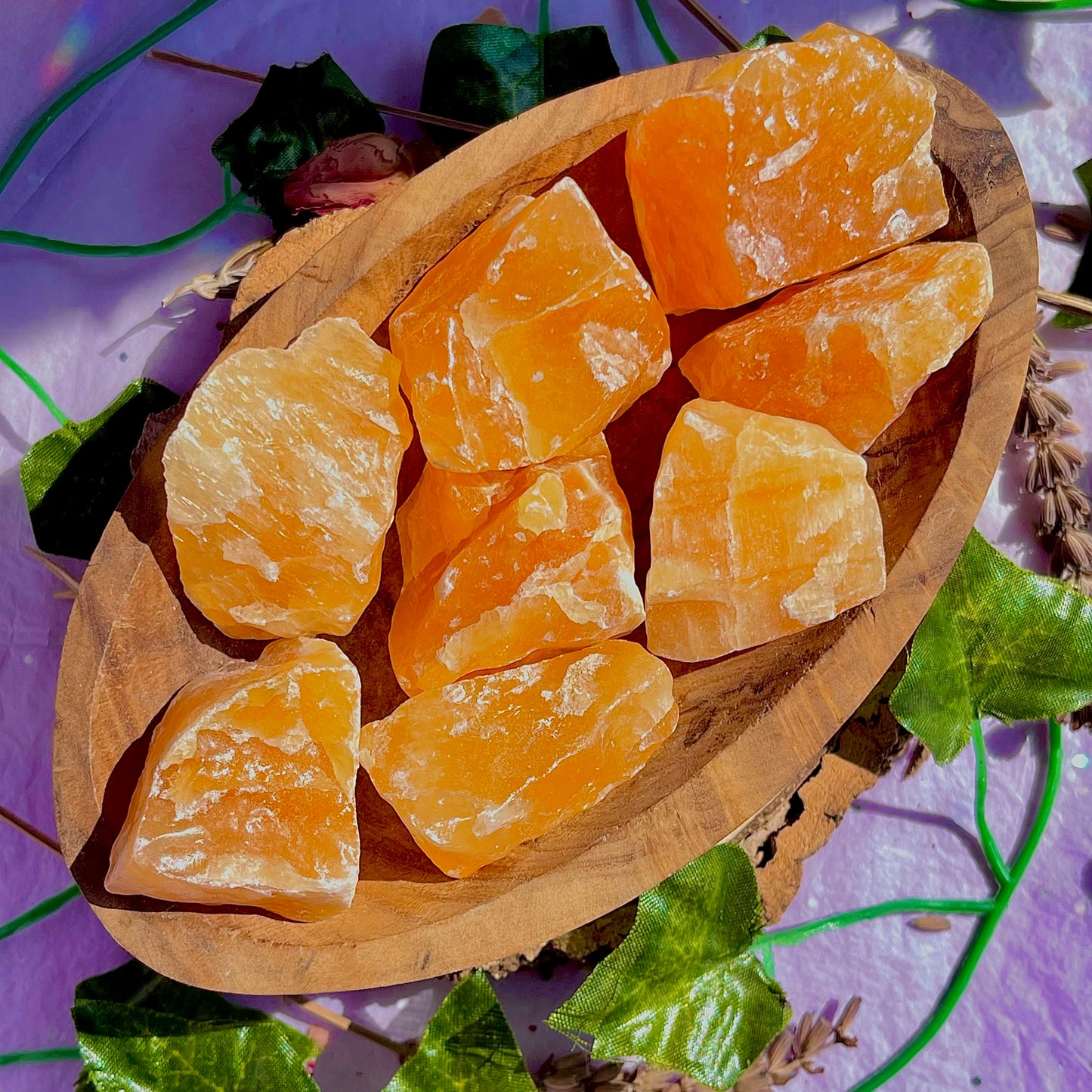 raw/rough orange calcite