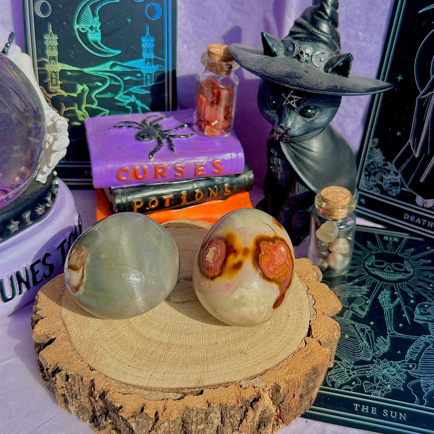 polychrome jasper palm stones ~ intuitively chosen