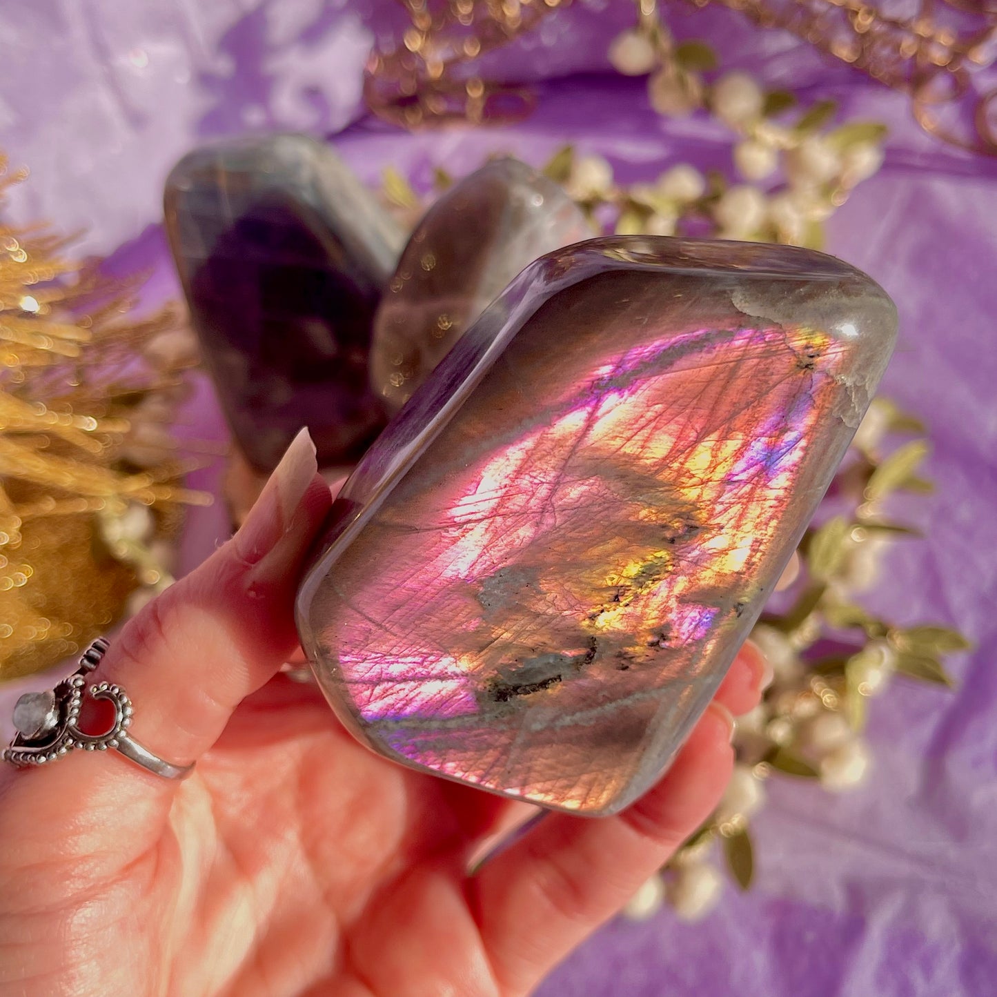 labradorite freeform sunset flash ~ intuitively chosen