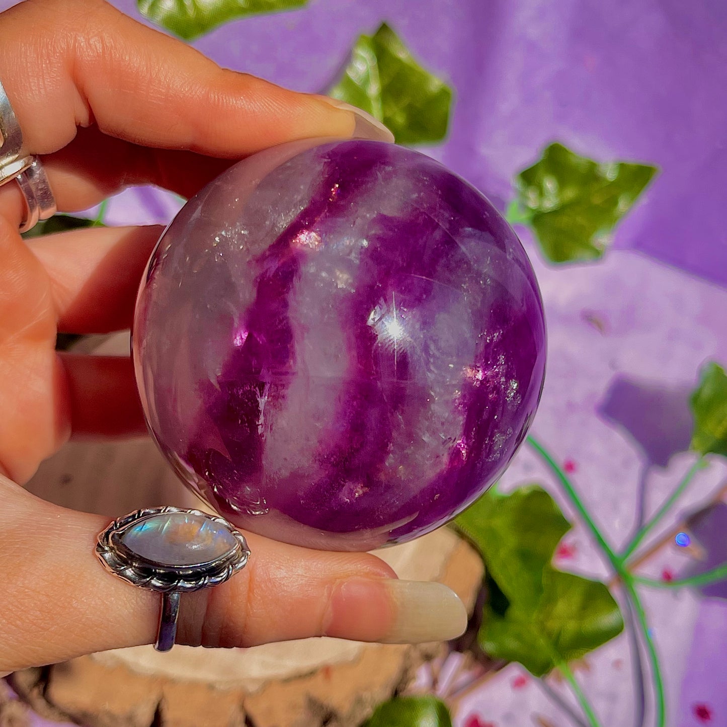 rainbow fluorite sphere A