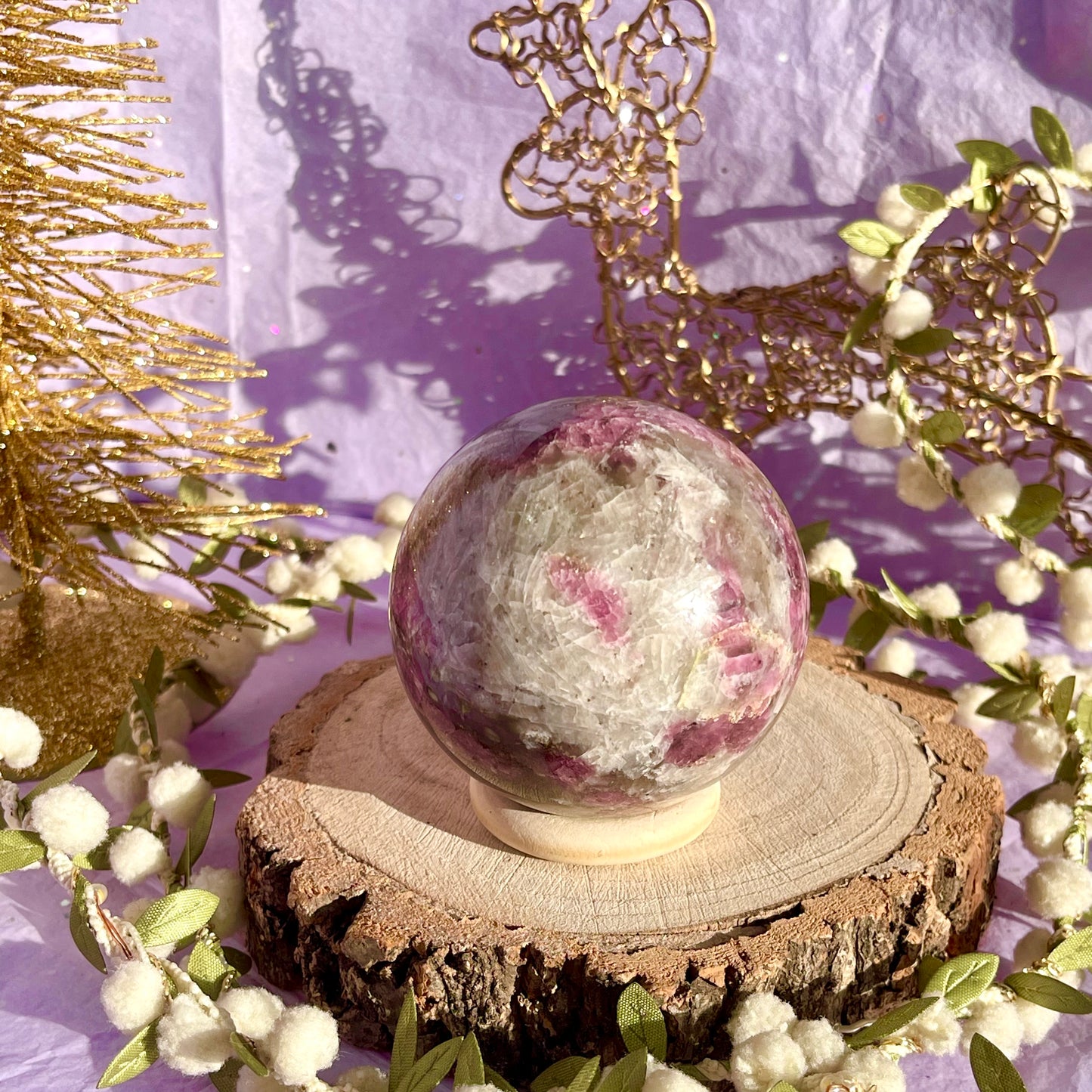 pink tourmaline sphere
