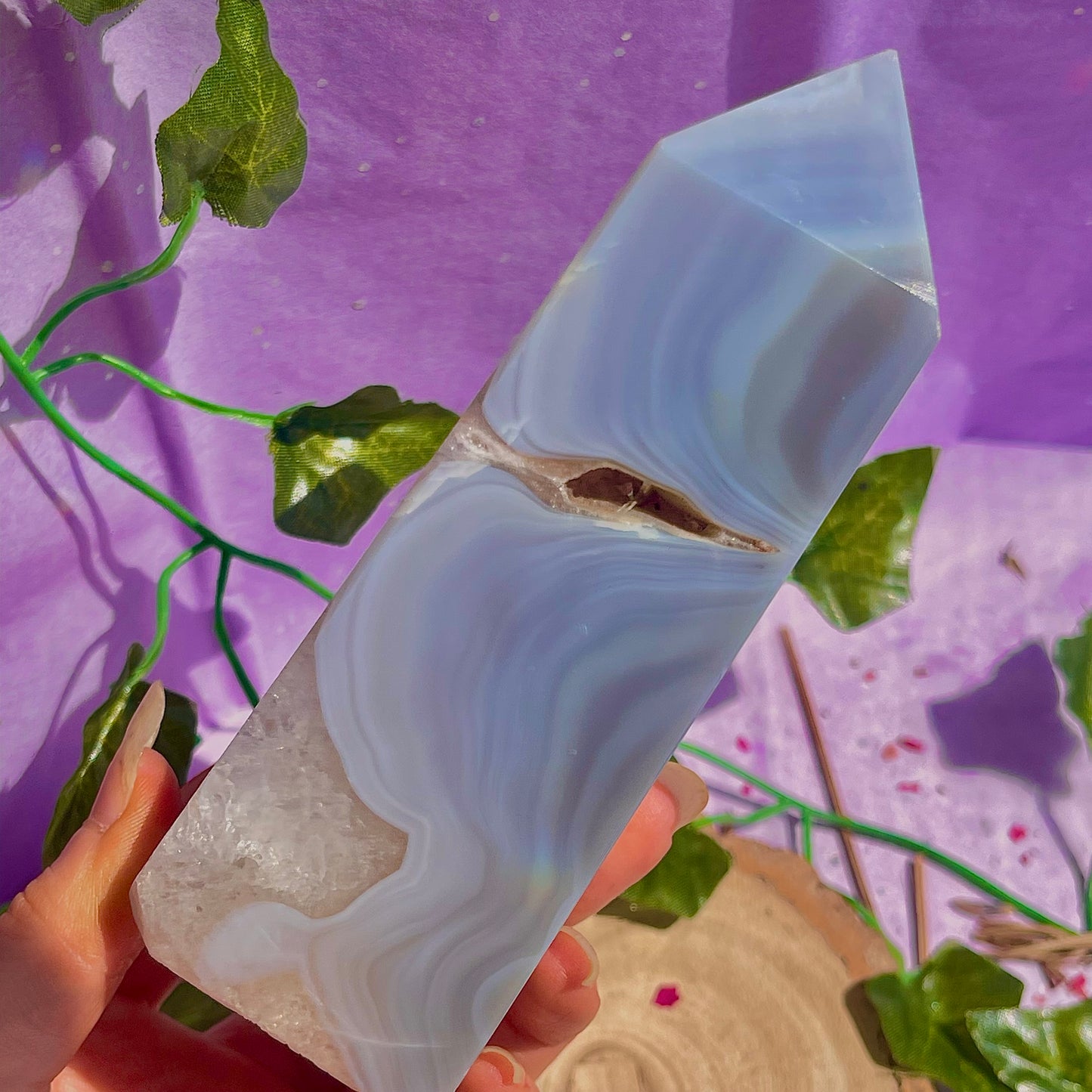 druzy agate tower