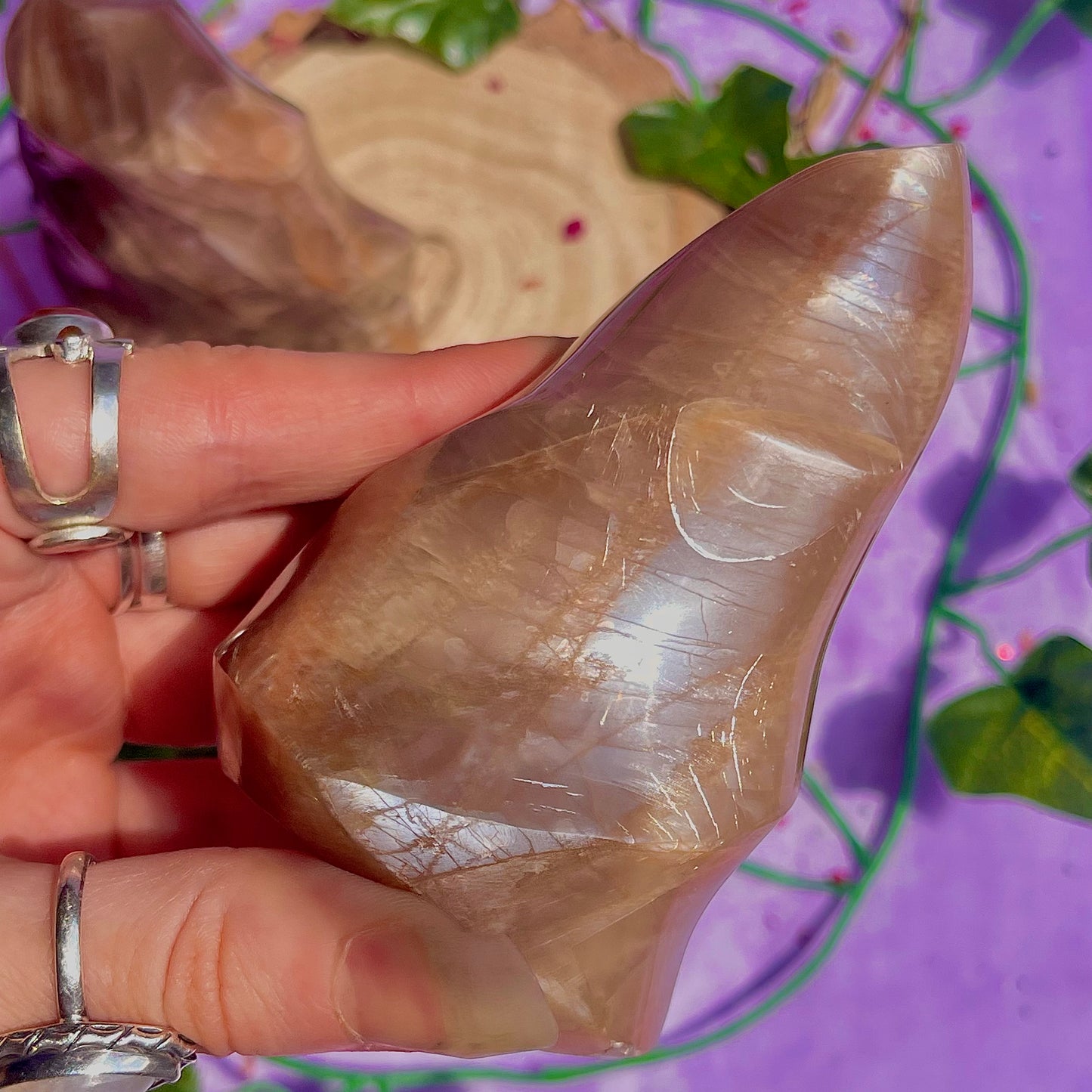 moonstone flame carving ~ intuitively chosen