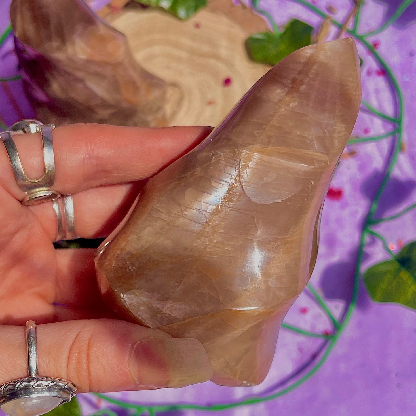 moonstone flame carving ~ intuitively chosen