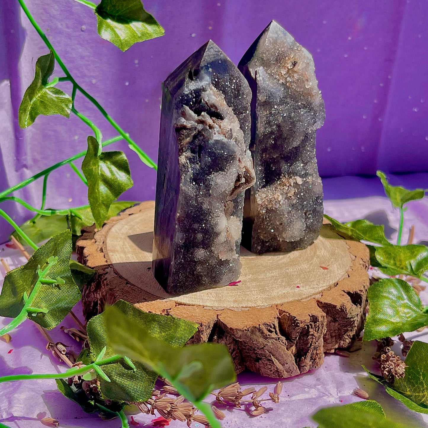 sphalerite druzy towers ~ intuitively chosen