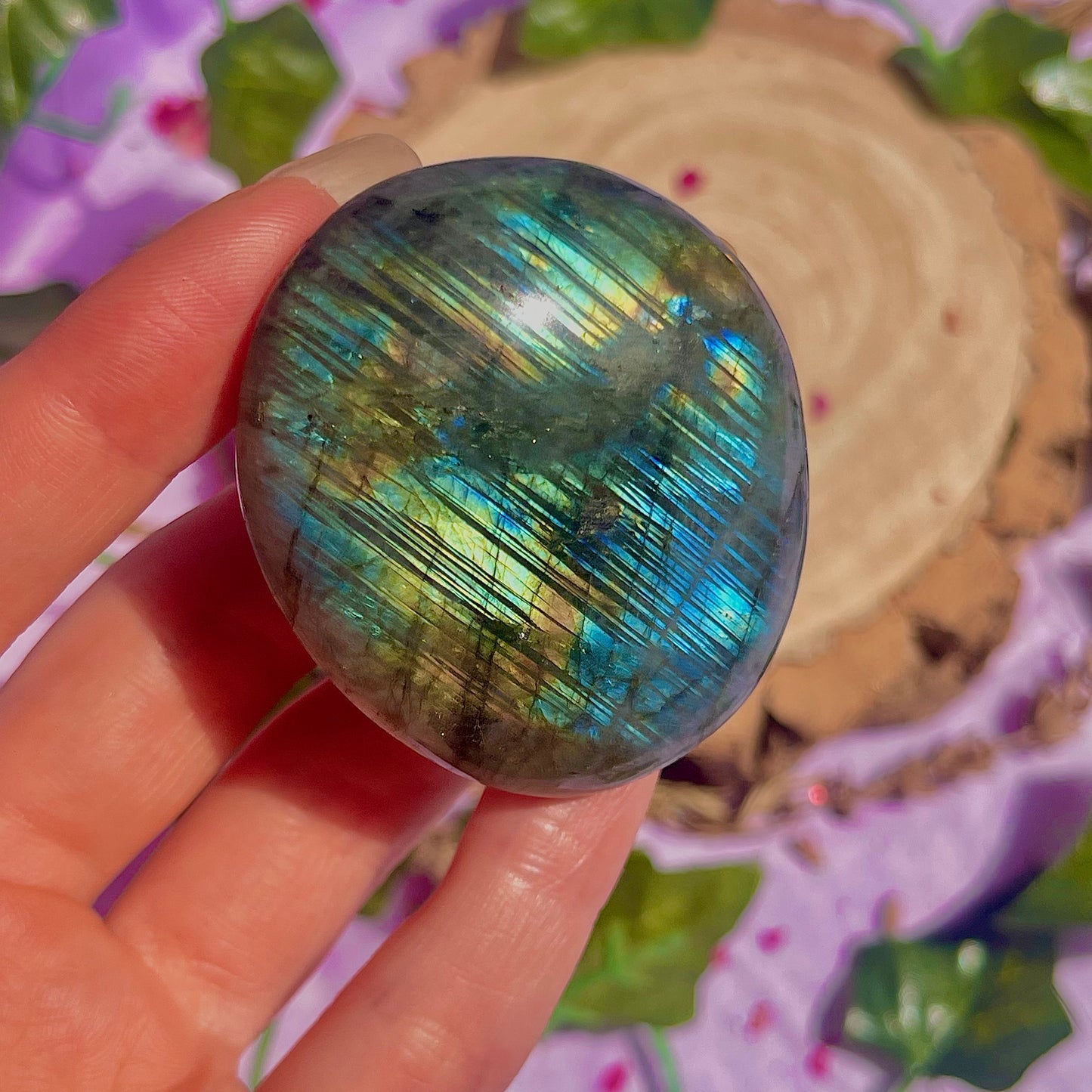 labradorite palm stone ~ intuitively chosen