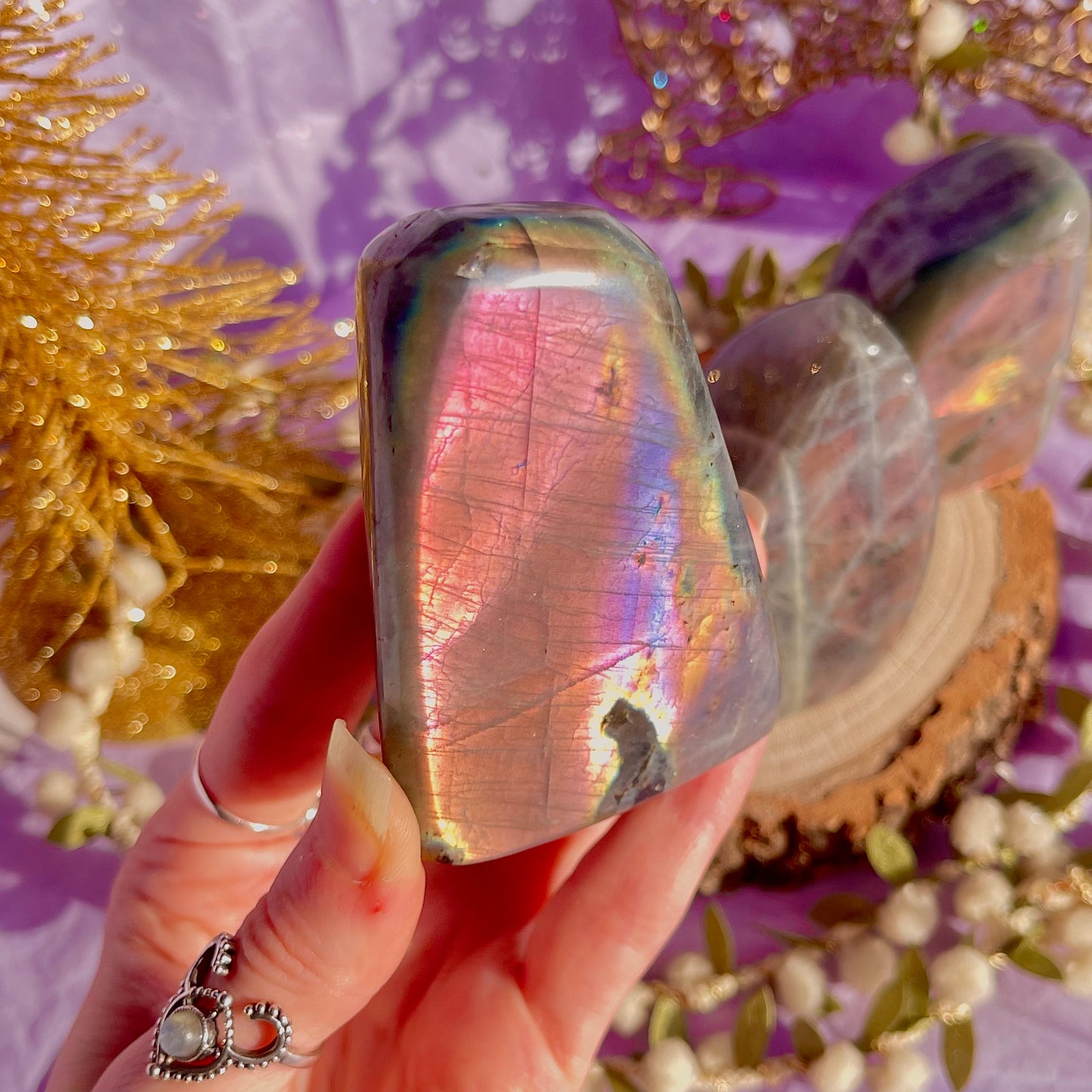 labradorite freeform sunset flash ~ intuitively chosen
