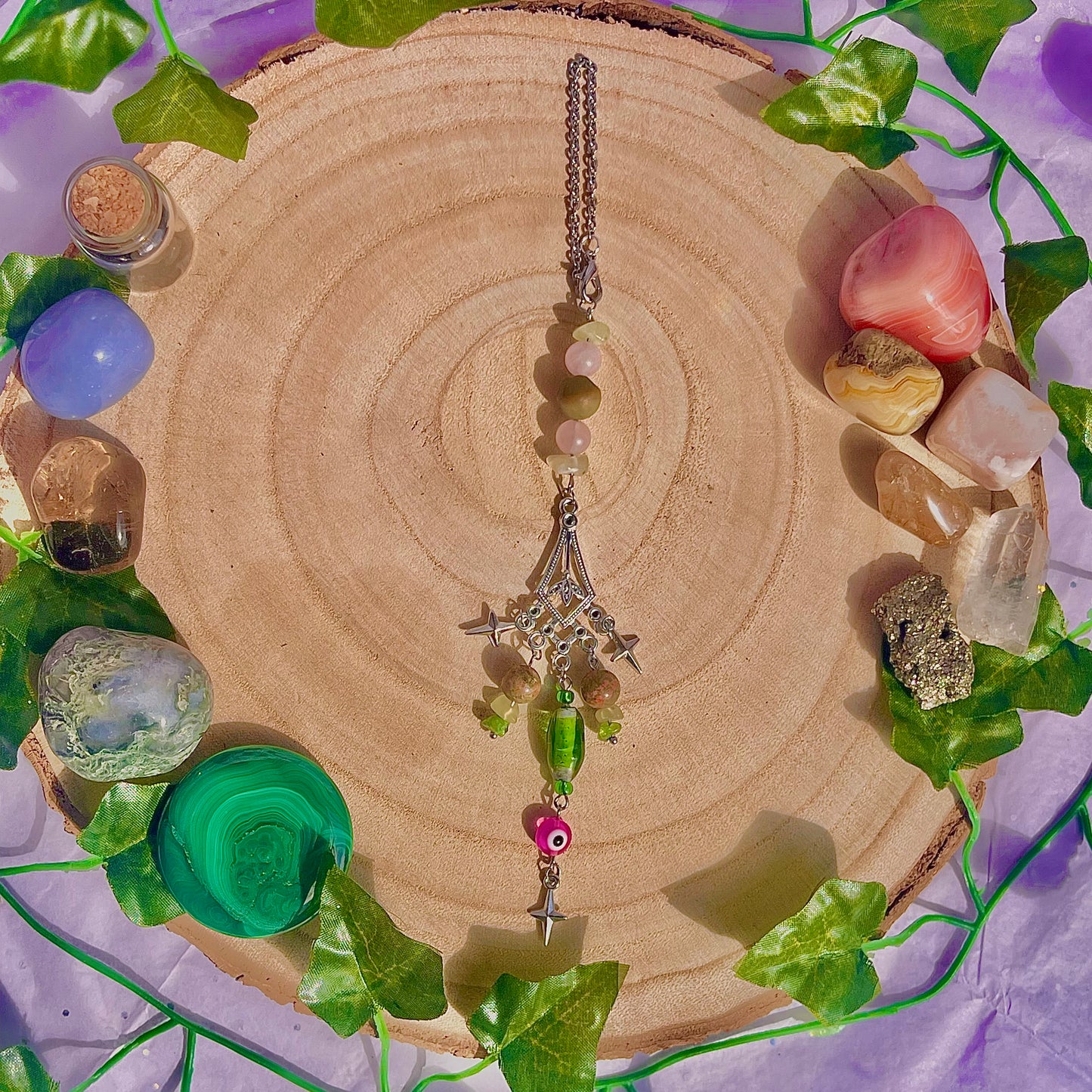 tulip field car charm