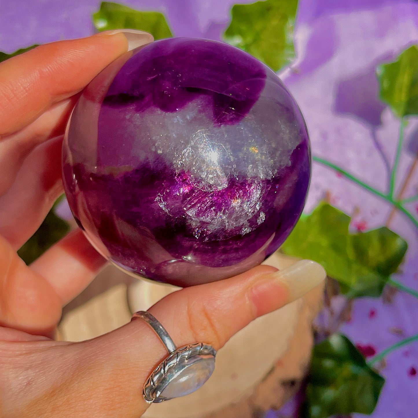 rainbow fluorite sphere B