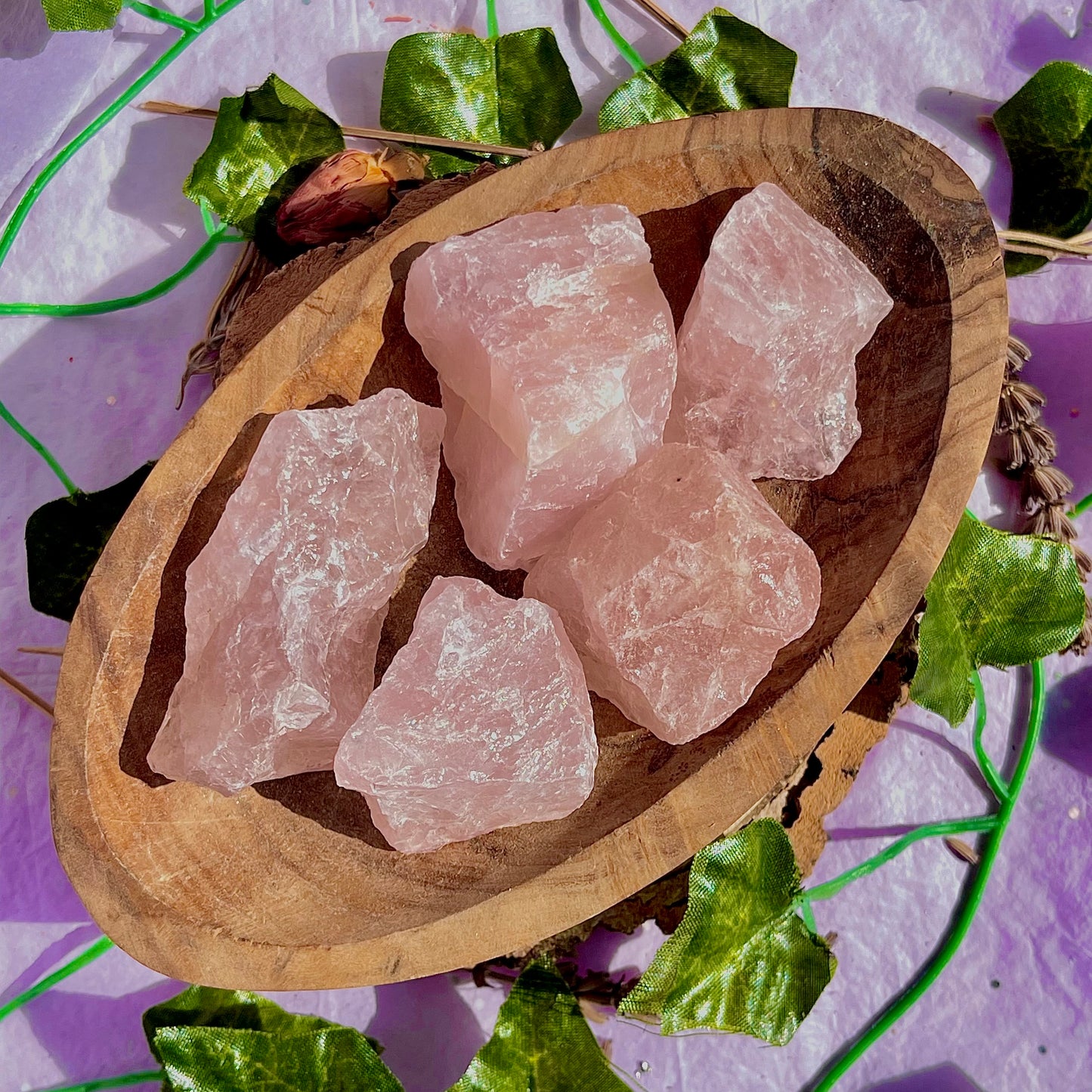 raw/rough rose quartz