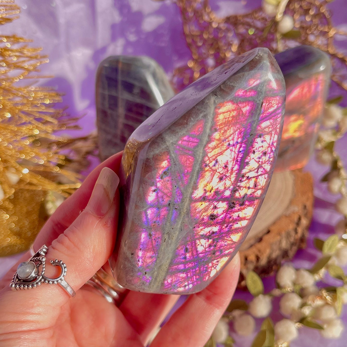 labradorite freeform sunset flash ~ intuitively chosen