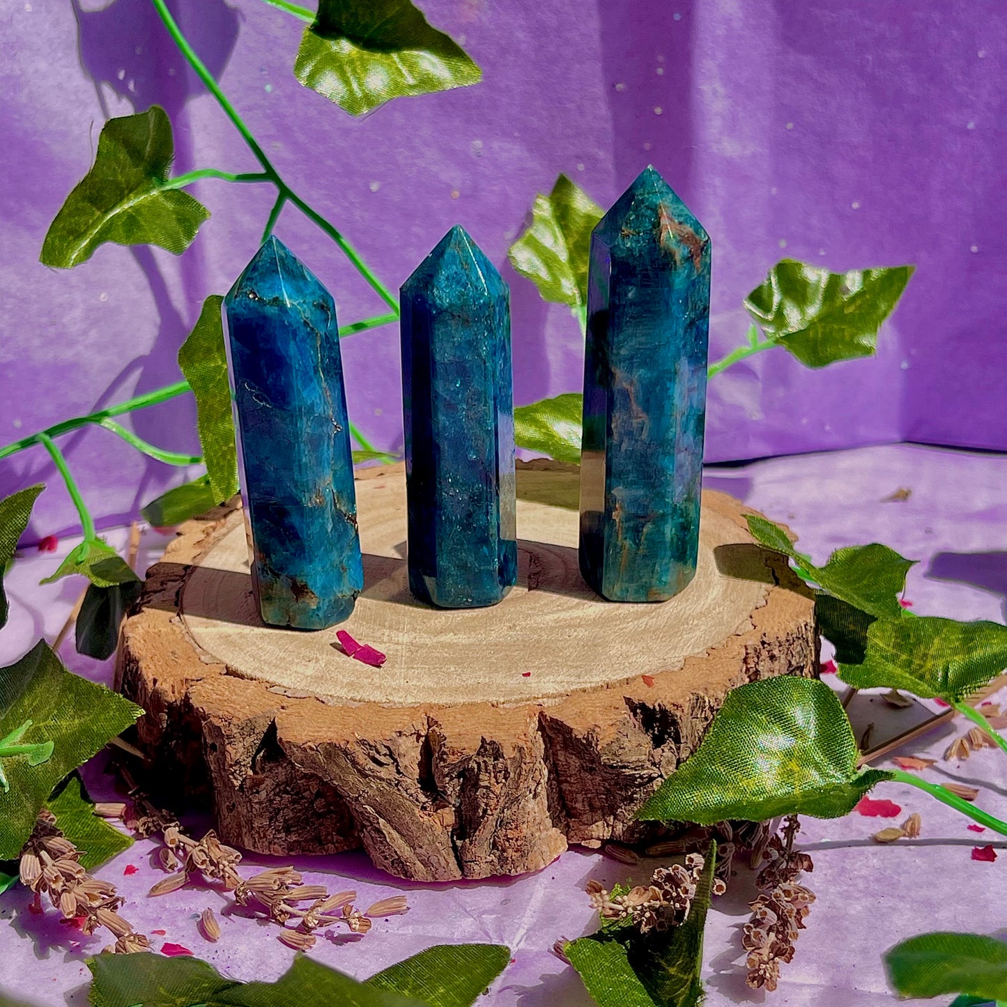blue apatite towers ~ intuitively chosen