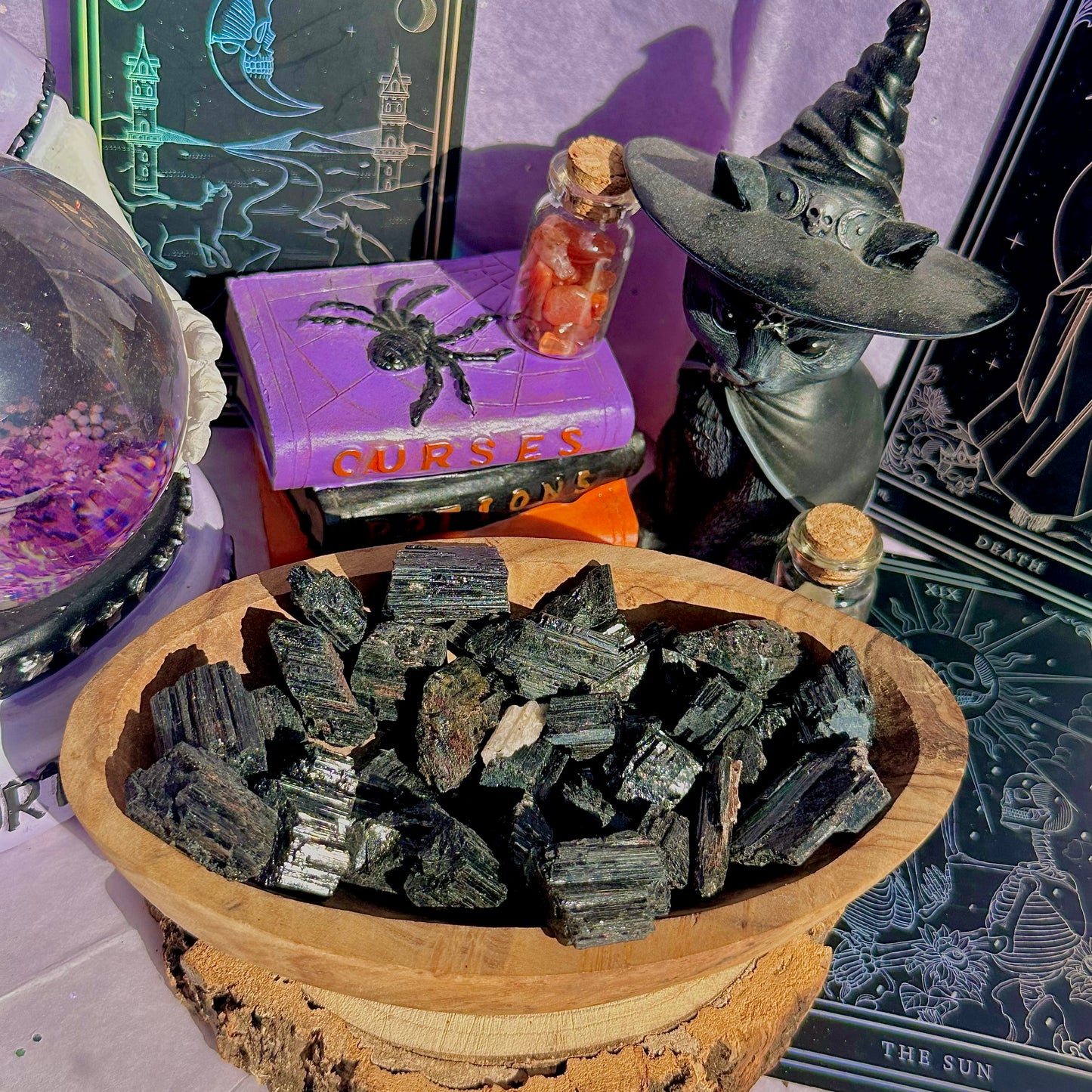 raw/rough black tourmaline mini