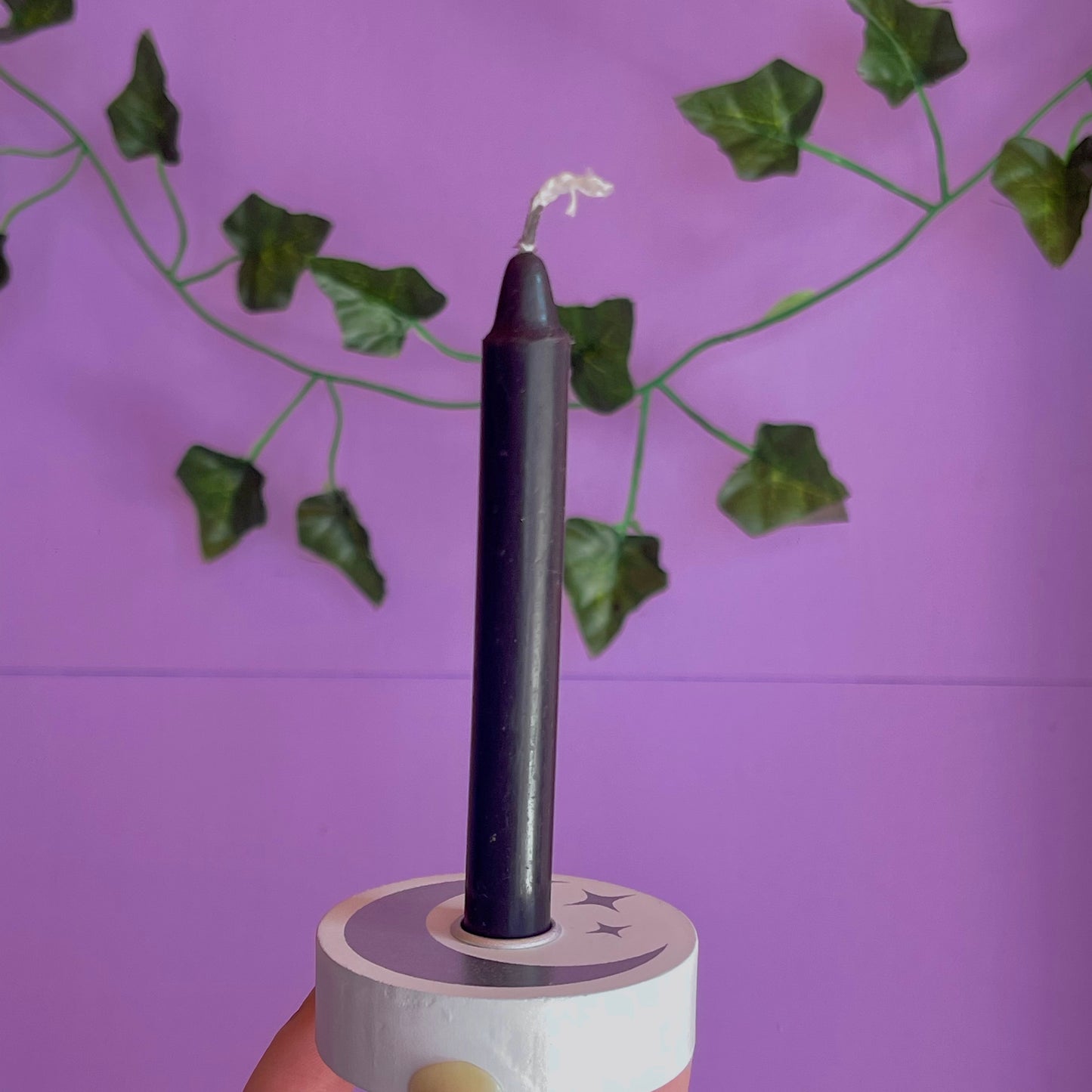 mystical moon spell candle holder