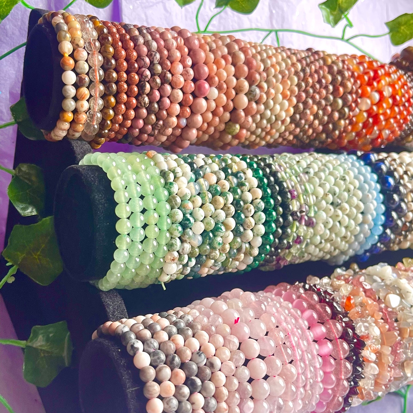 crystal bracelets (beaded & chip)