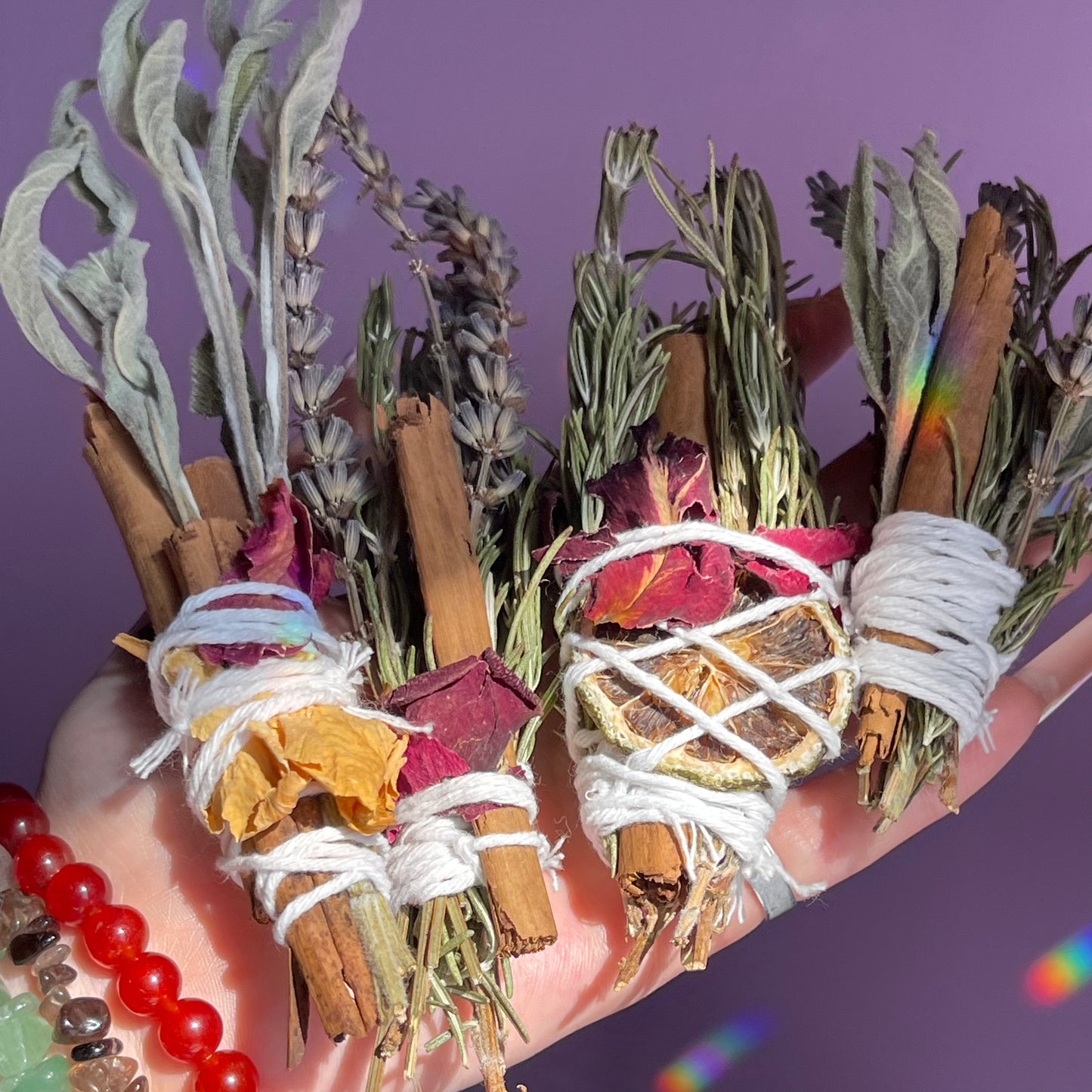herbal smoke cleansing wands