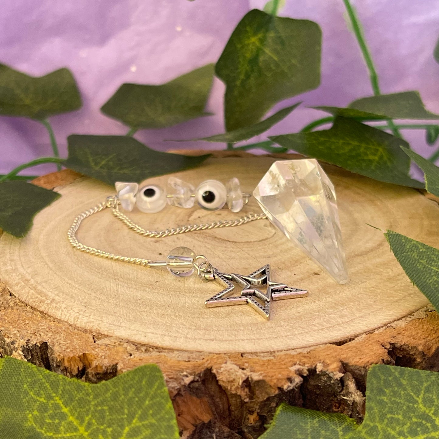 clear quartz pendulum