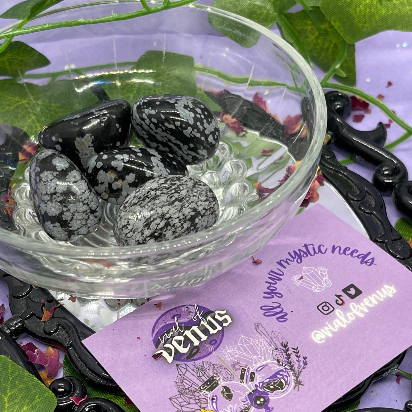 snowflake obsidian tumble