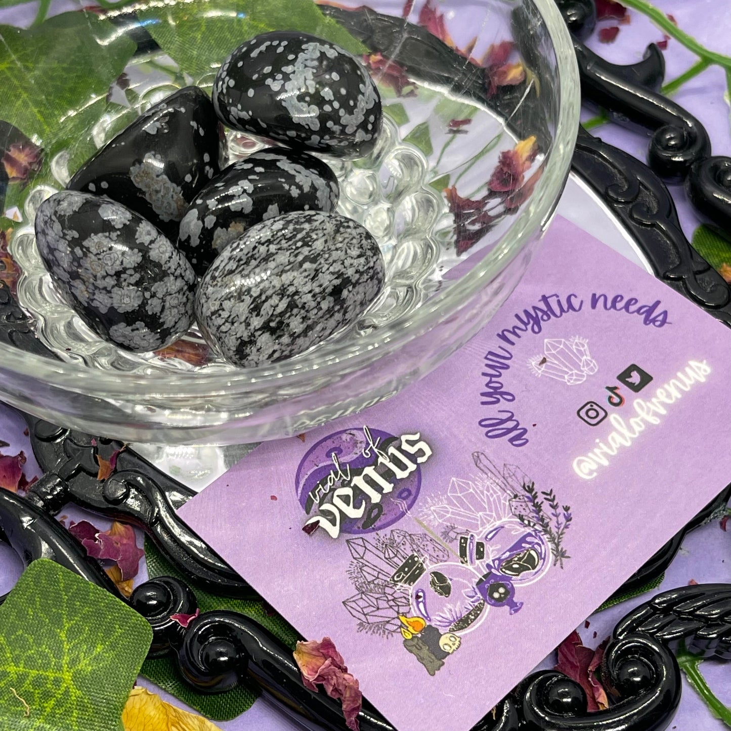 snowflake obsidian tumble