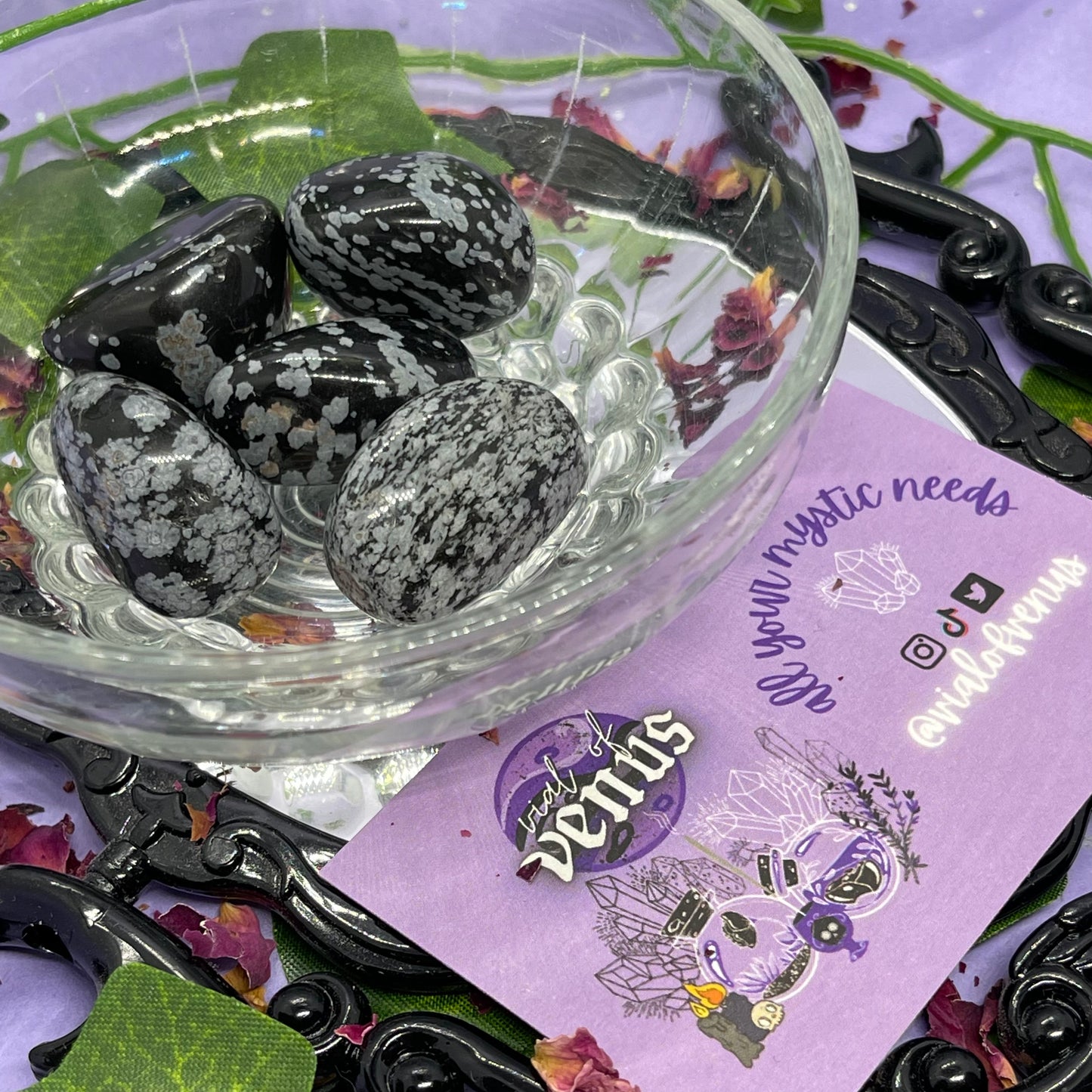 snowflake obsidian tumble
