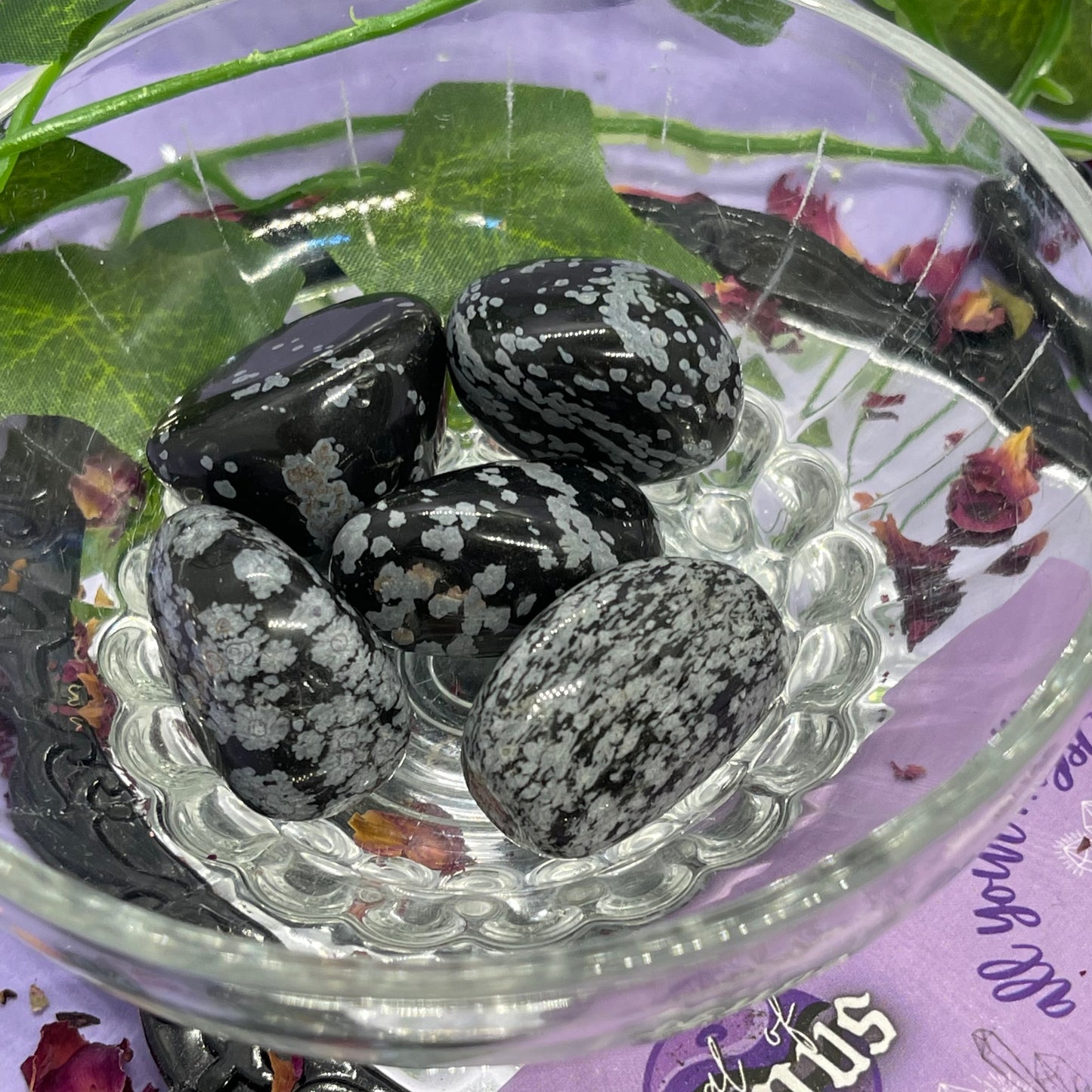 snowflake obsidian tumble