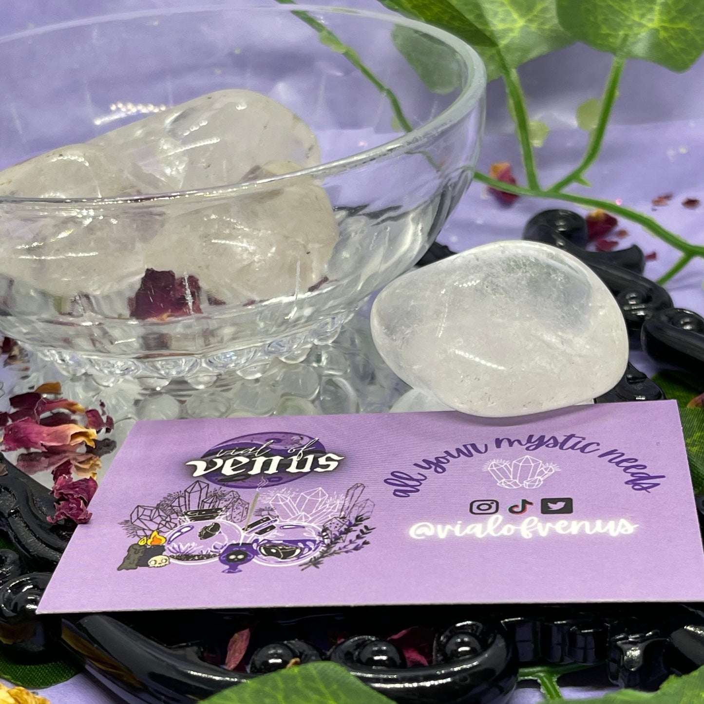 clear quartz tumble