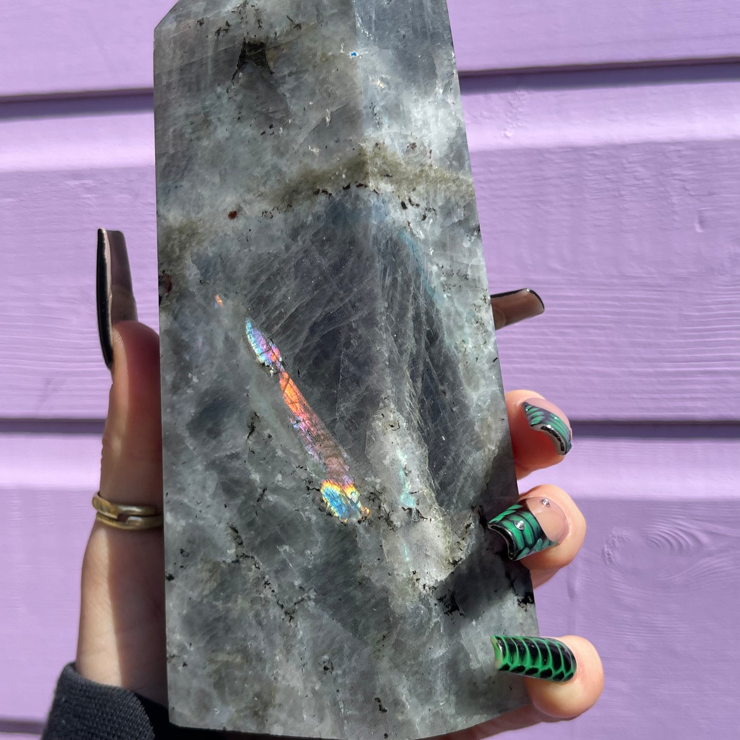 XL labradorite tower