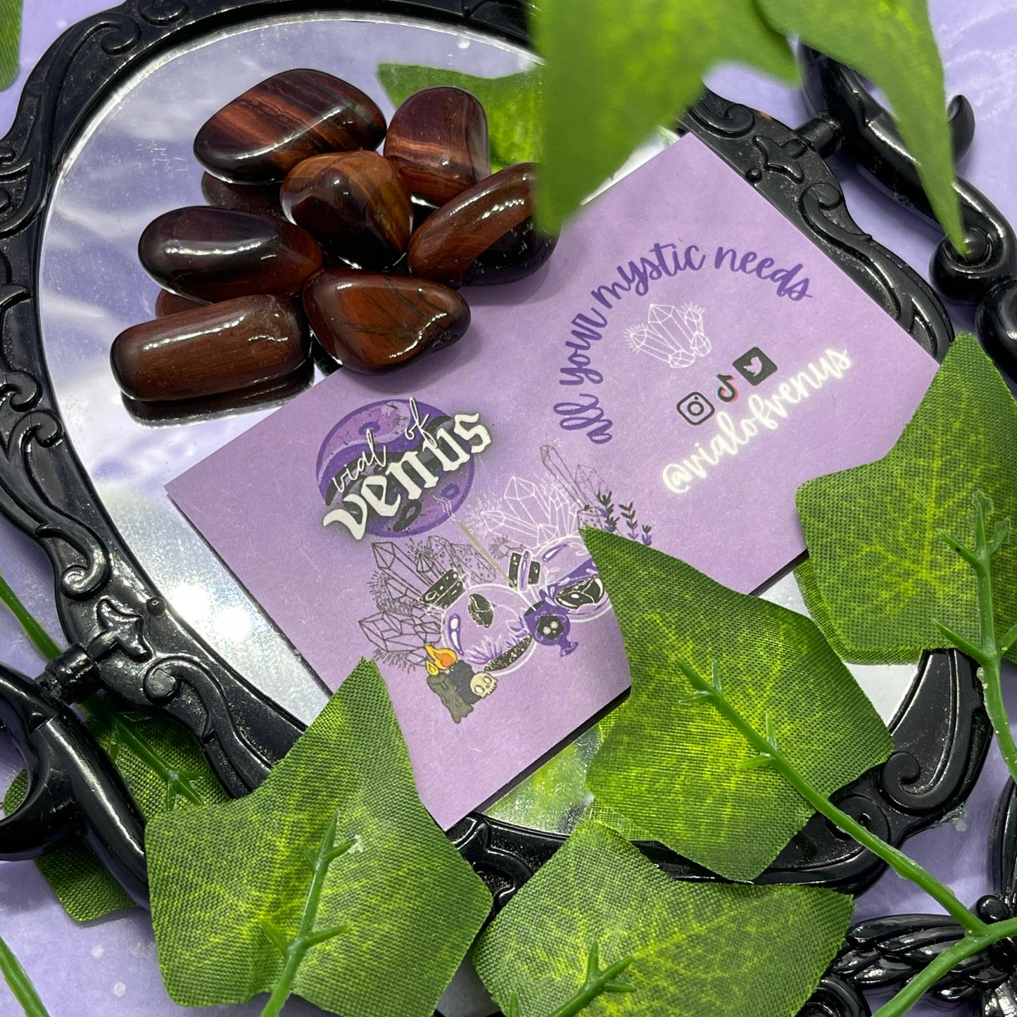 red tigers eye tumble mini