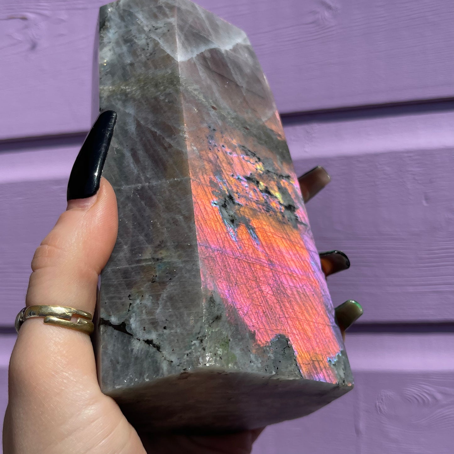 XL labradorite tower