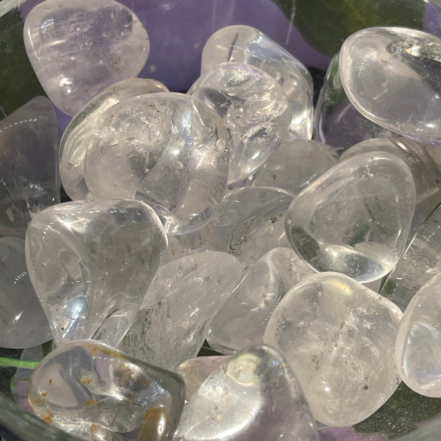 clear quartz tumble