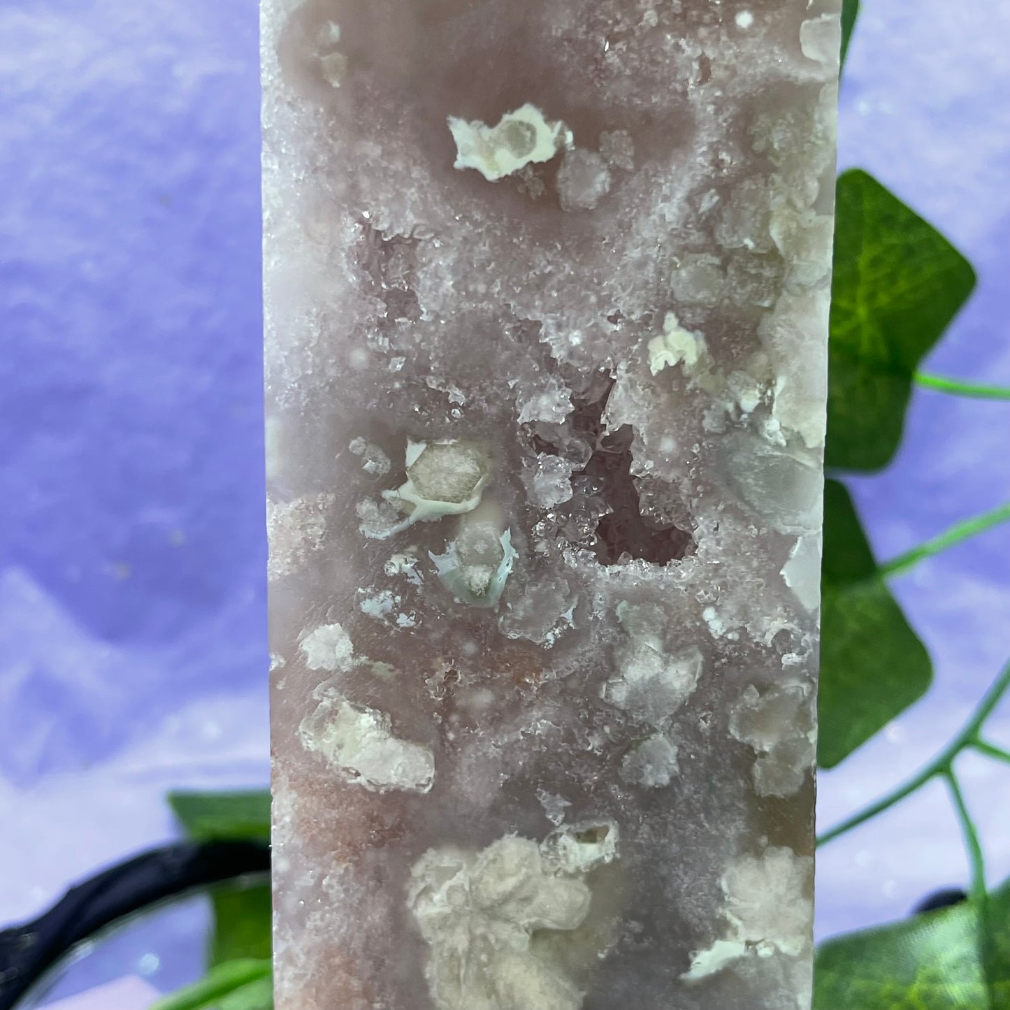 flower agate X amethyst X pink amethyst tower 700+g