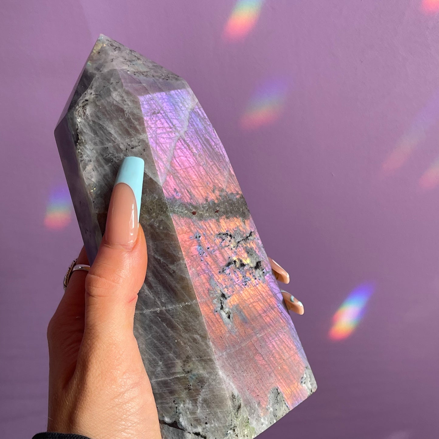 XL labradorite tower