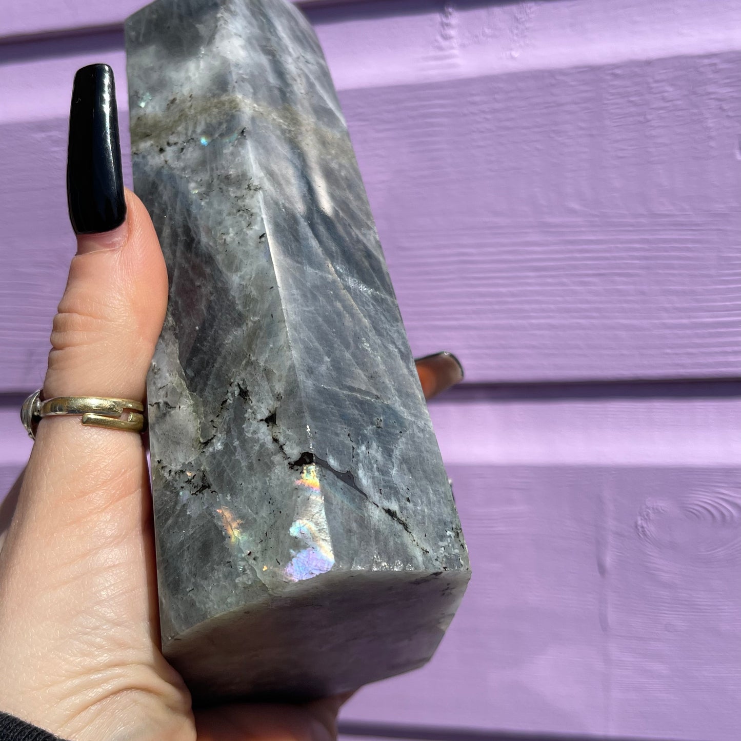 XL labradorite tower