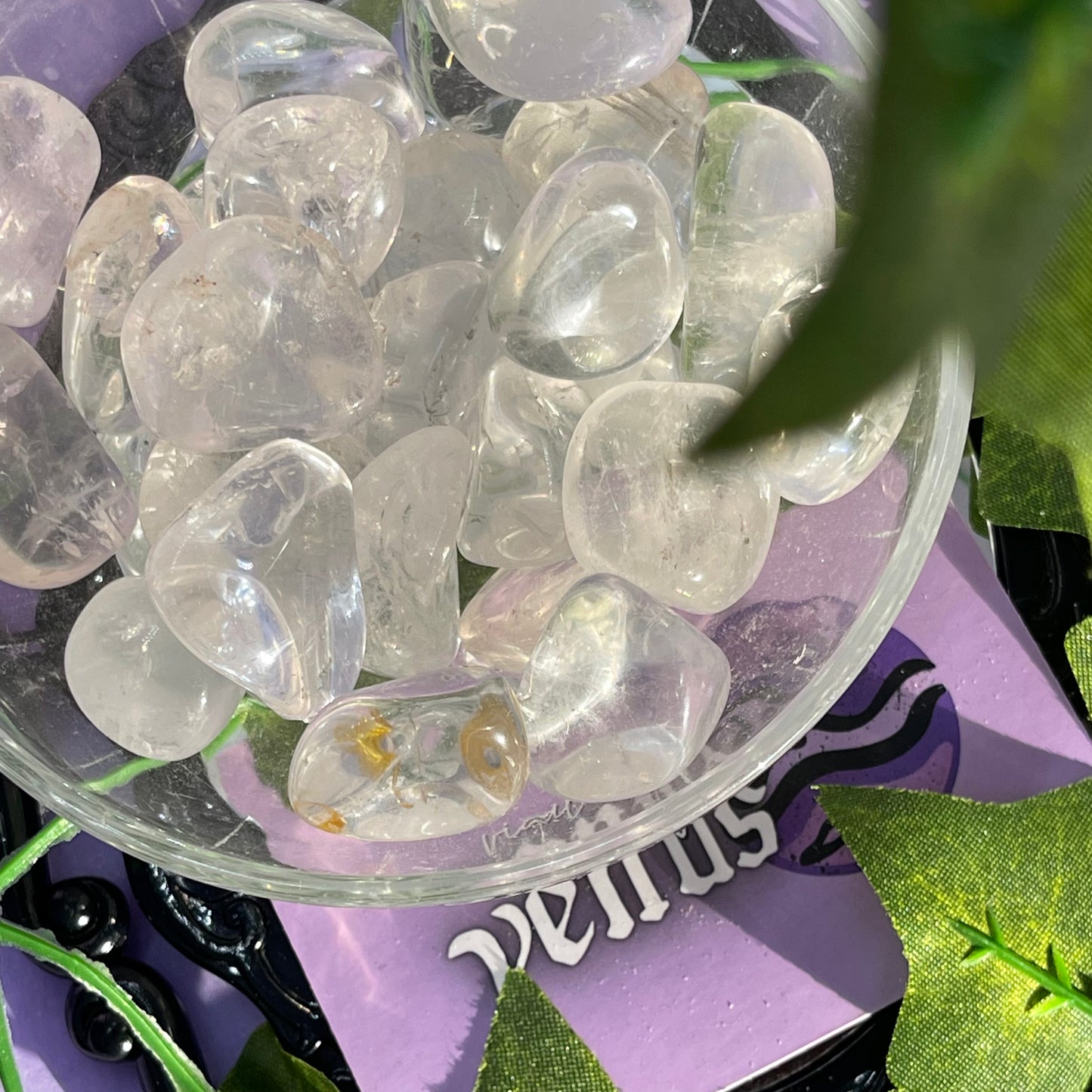 clear quartz tumble