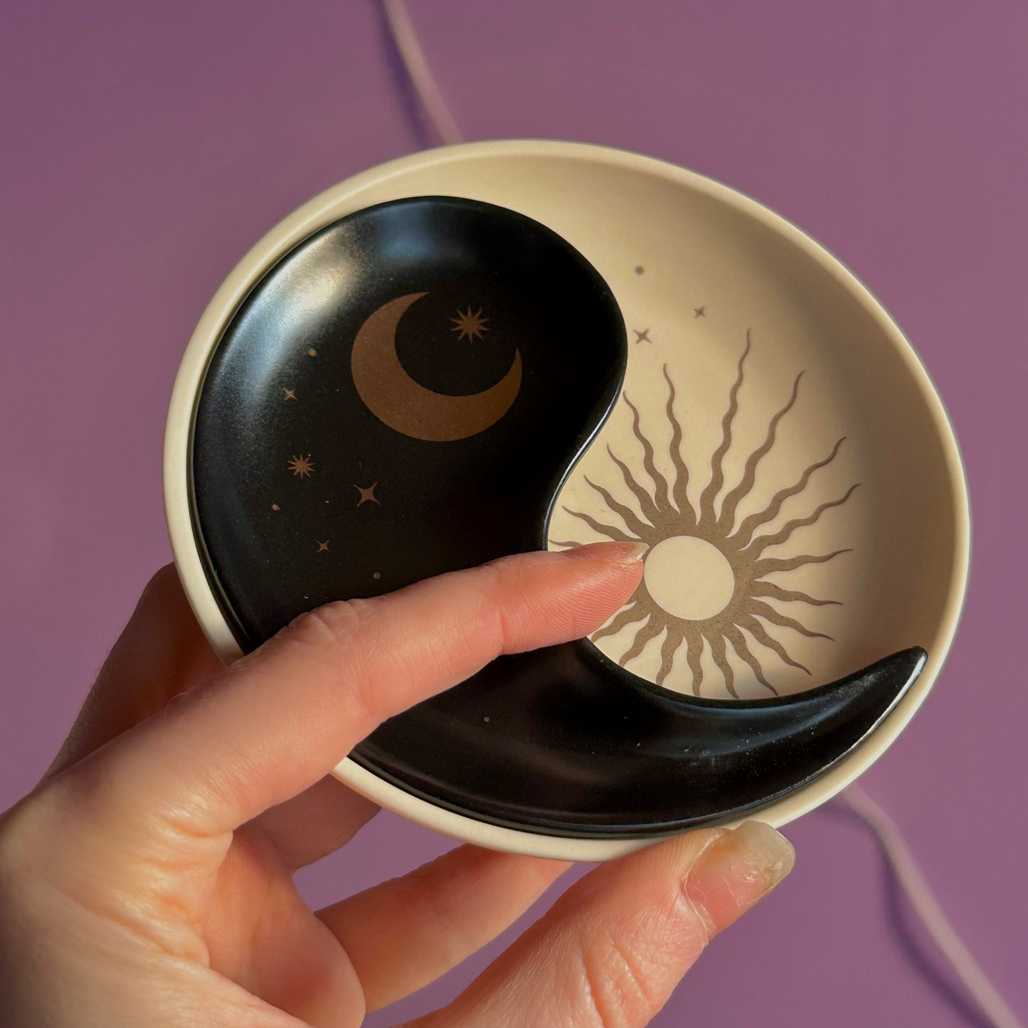 yin yang stacking trinket dish