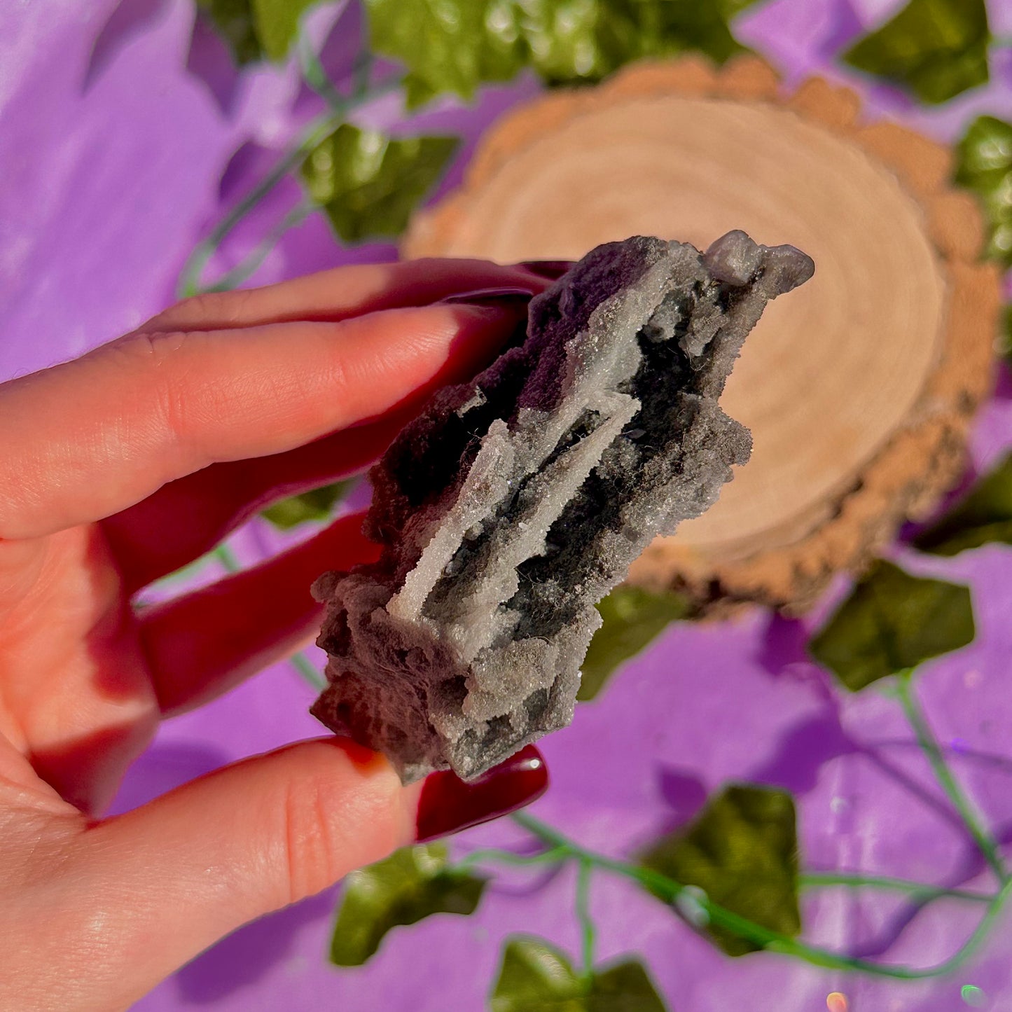 druzy quartz specimen with cubic fluorite & mini pyrite flower