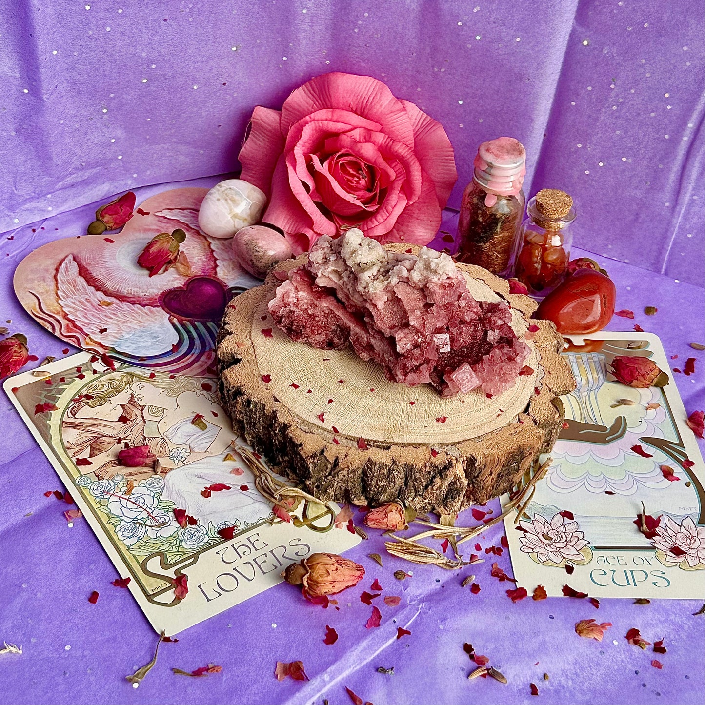 pink halite specimen