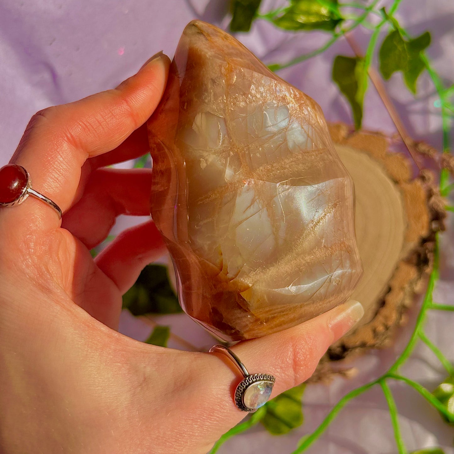 moonstone flame carving ~ intuitively chosen