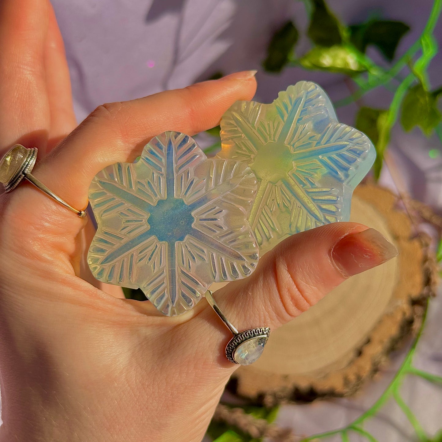 opalite snowman and snowflake carvings ~ choose your own