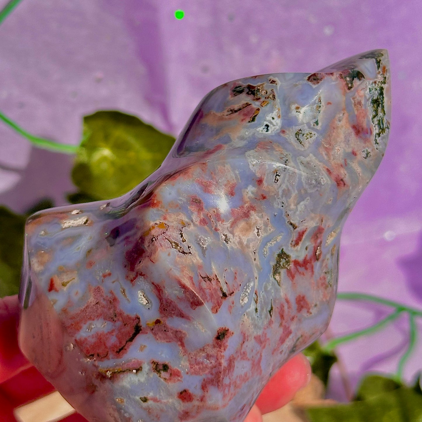 pastel sea jasper flame carving