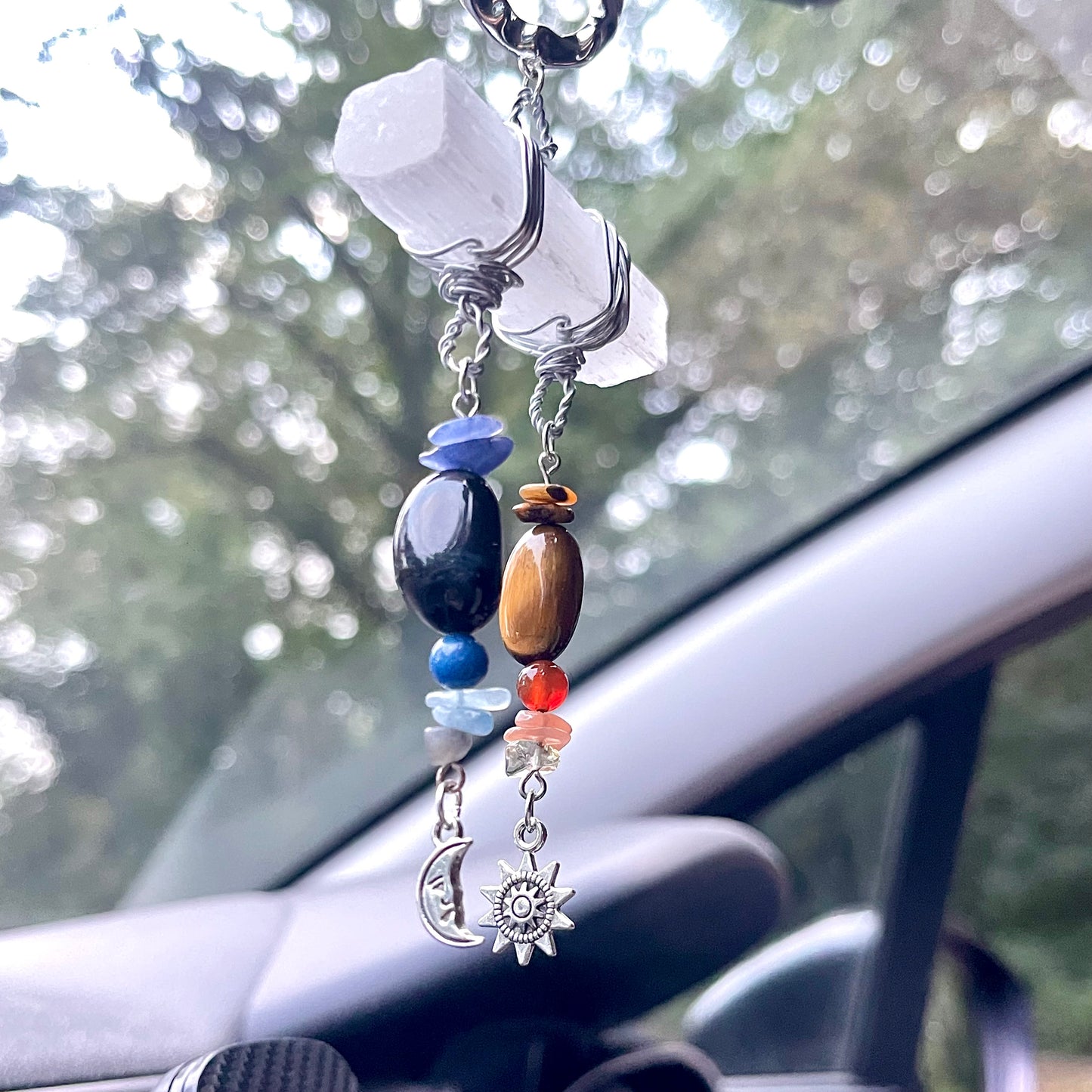 day to night car charm