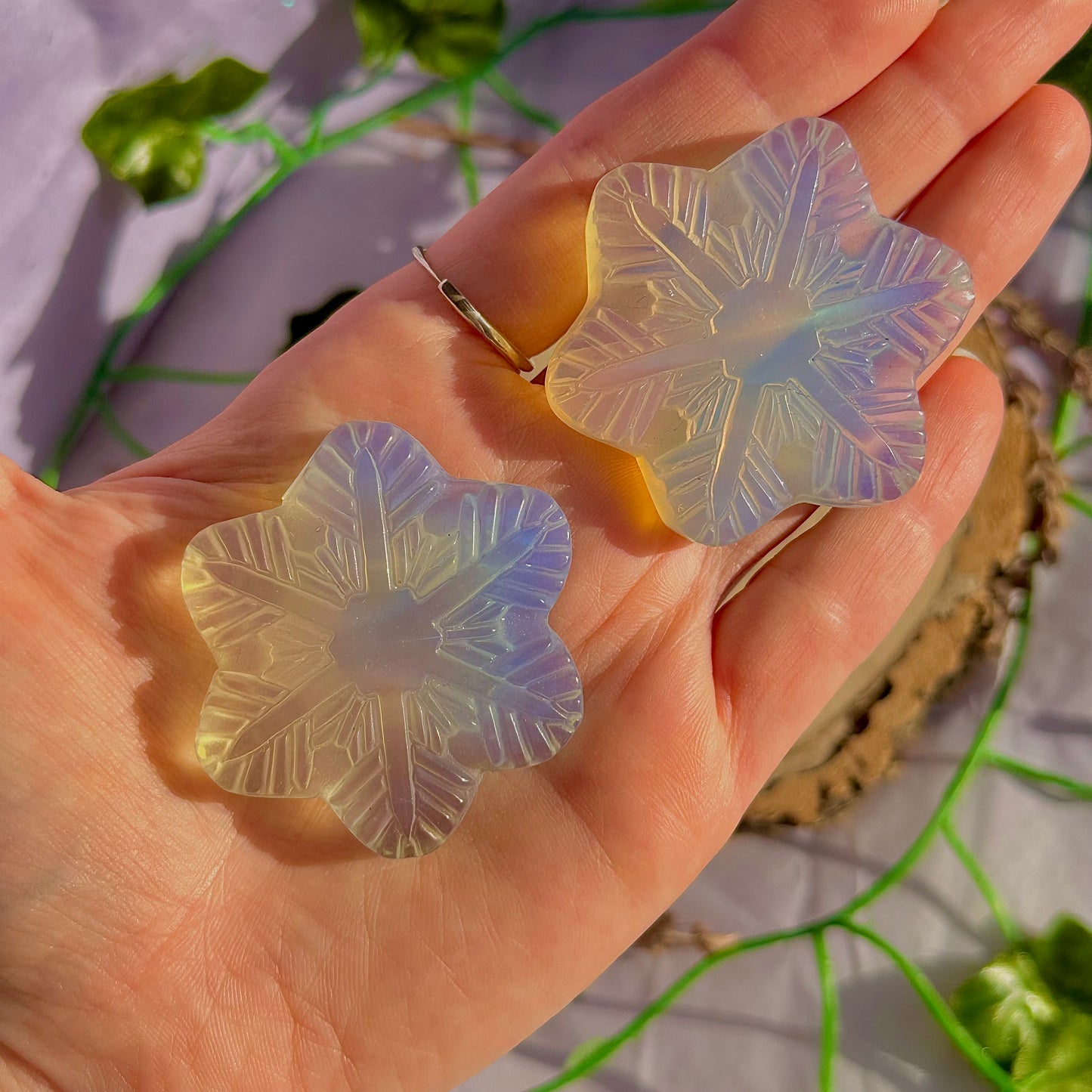 opalite snowman and snowflake carvings ~ choose your own