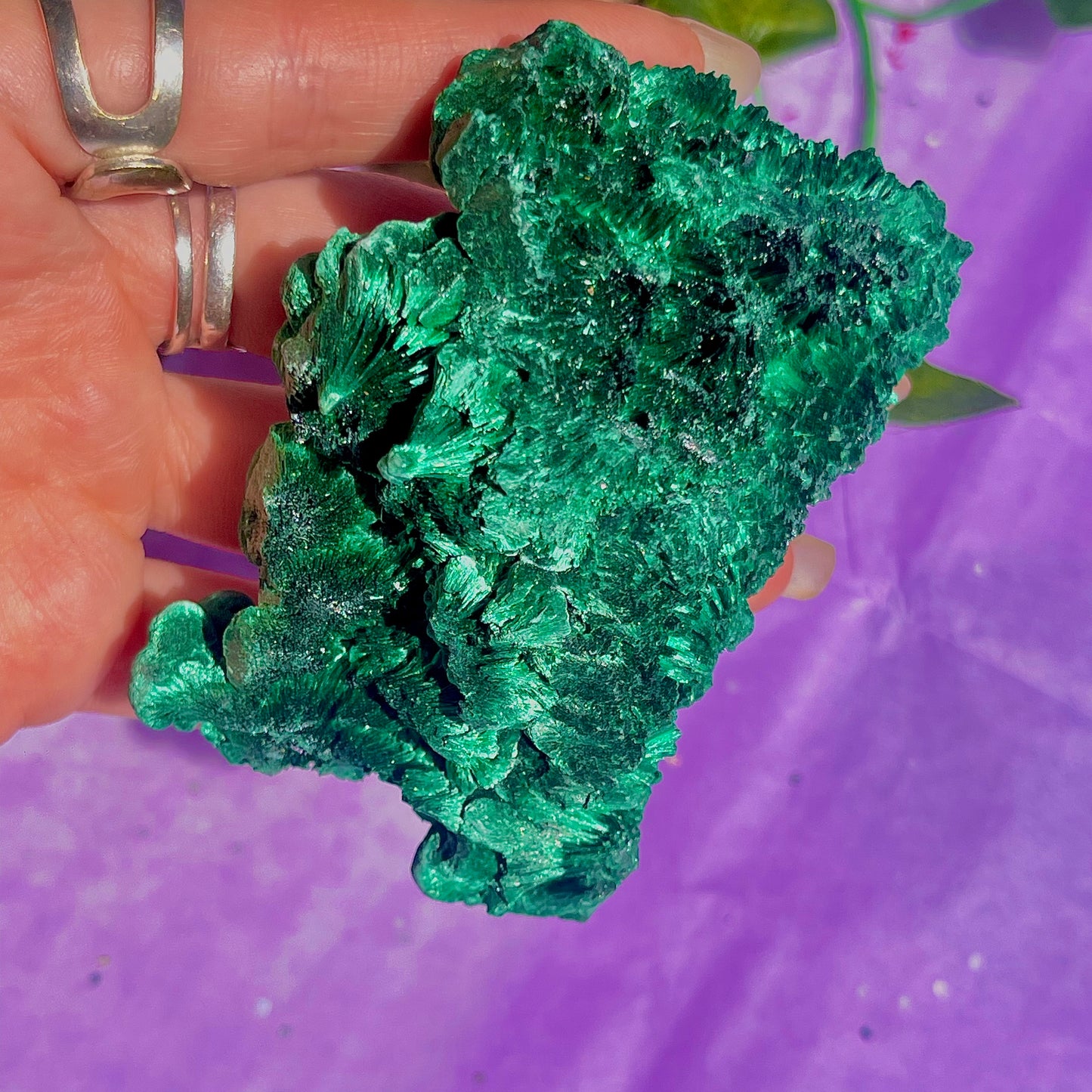 fibrous malachite specimen B (3-4inch)