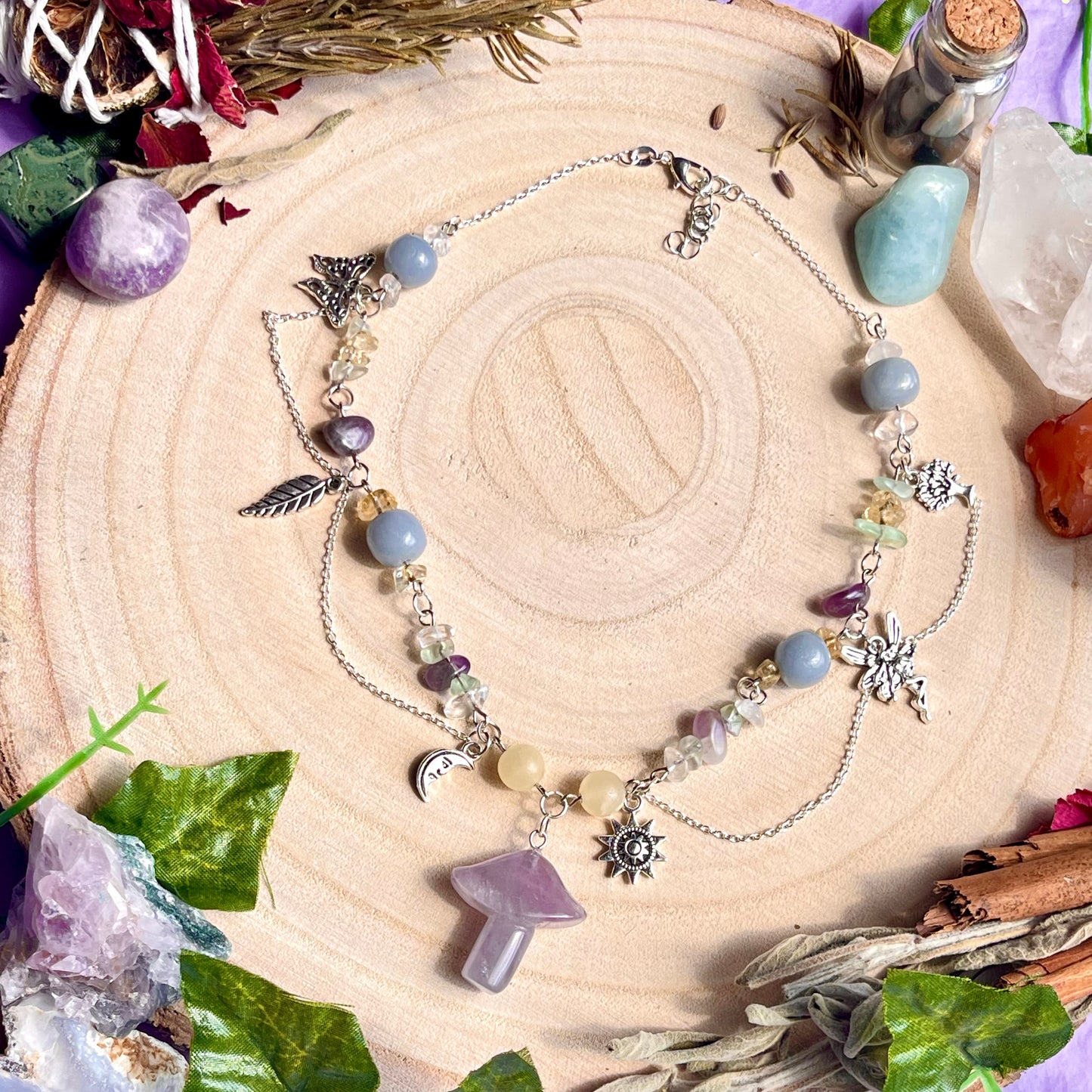 a fairies garden necklace