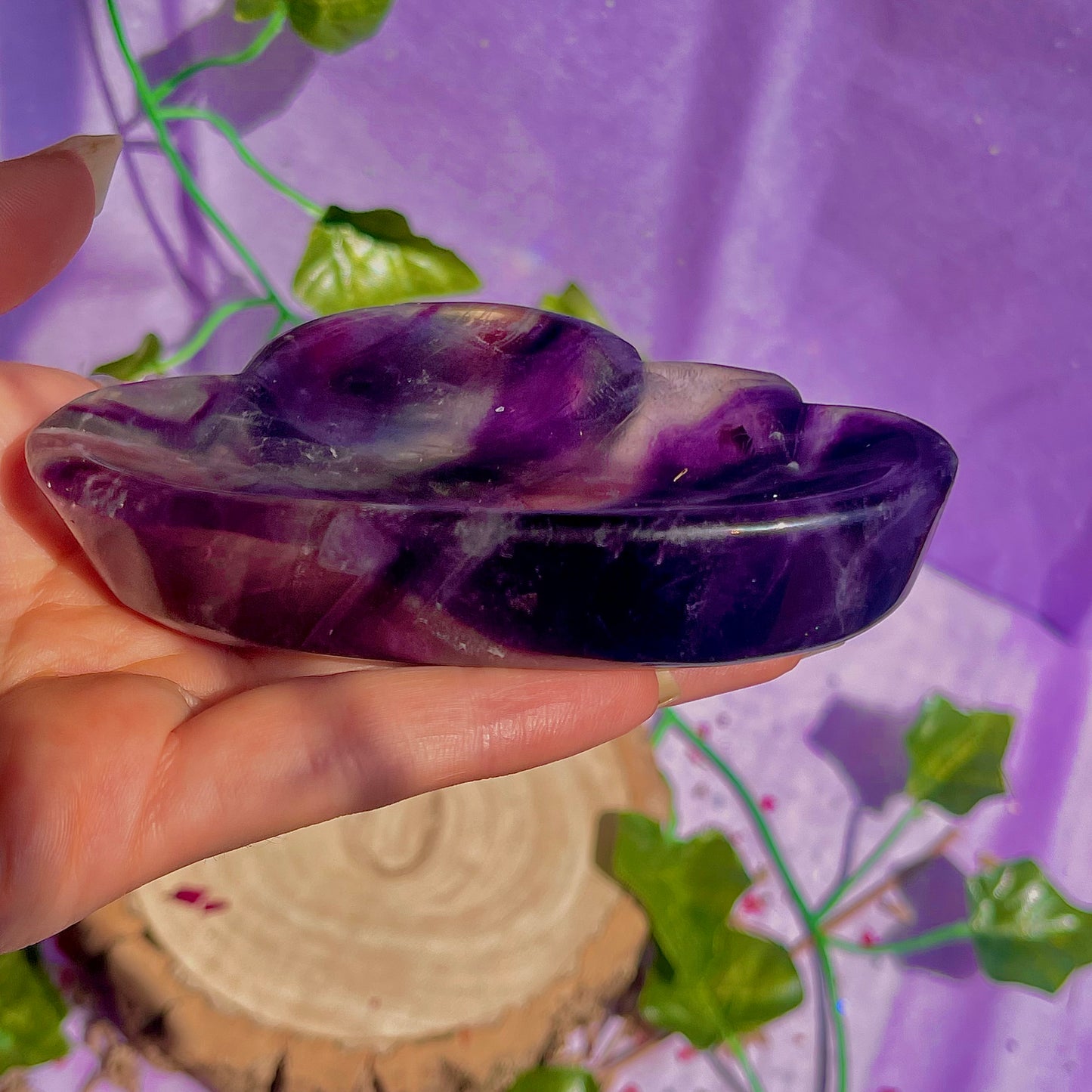 rainbow fluorite cloud bowl C